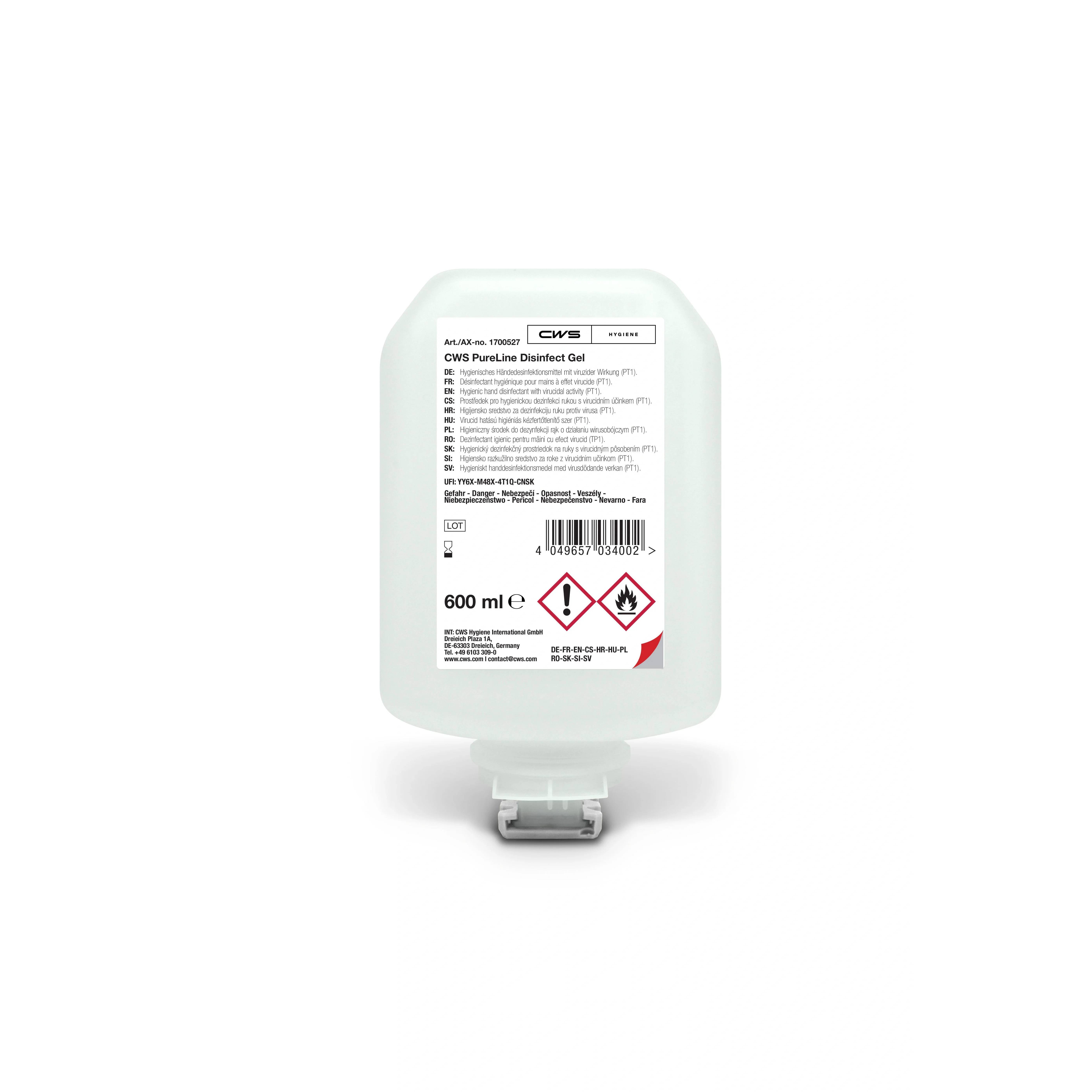 CWS PureLine, Disinfect Gel, 600 ml, 1 Stk.
