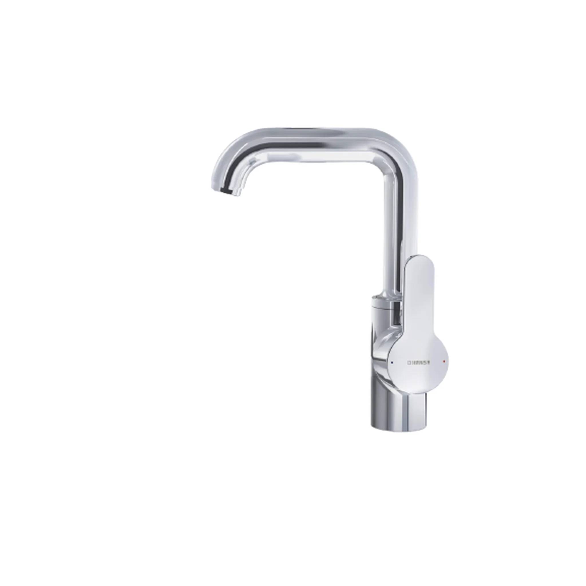 Hansa Einhebelmischer Waschtischbatterie, HANSAPRIMO 4954, Zugstangenablaufgarnitur, Ausladung 142 mm, DN15, Chrom, 1 Stk.