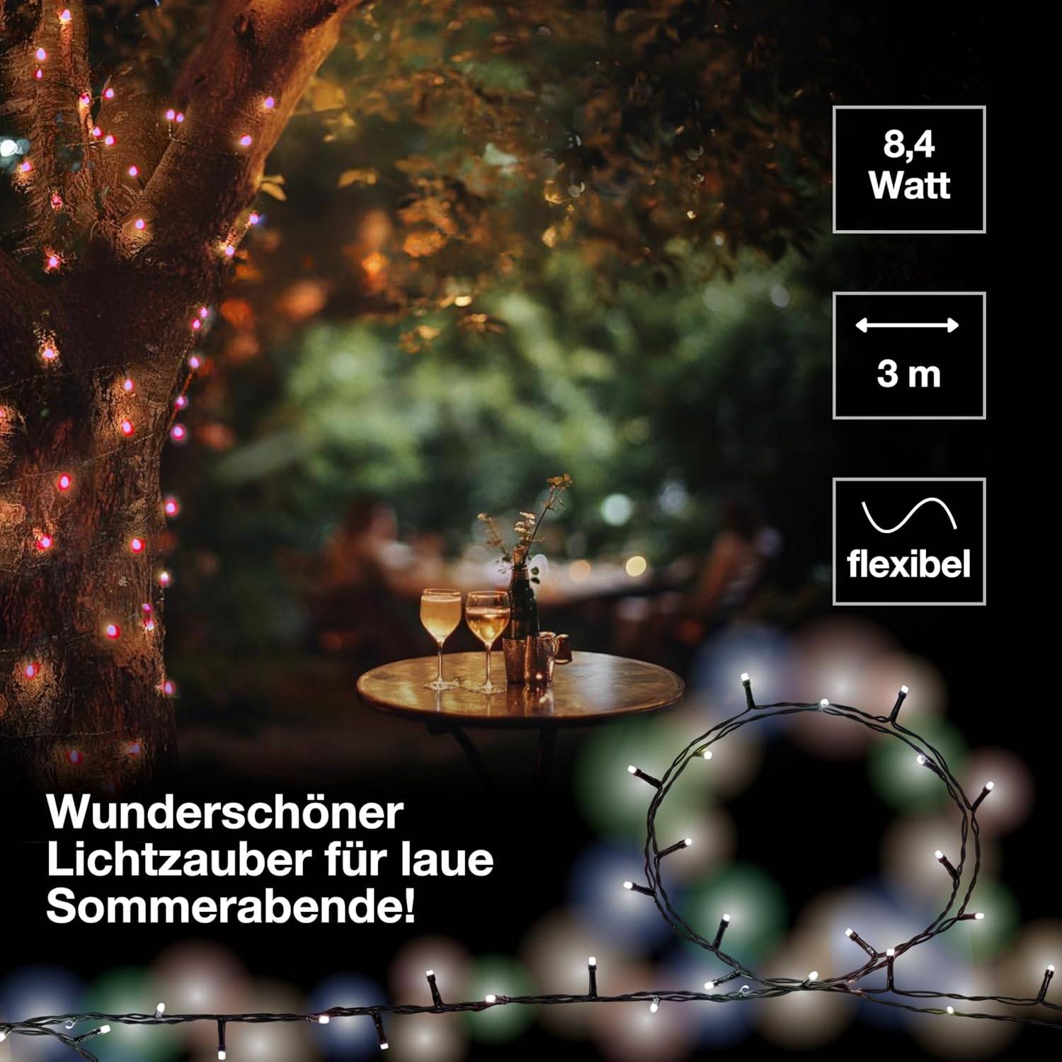 LEDVANCE Smarte RGB Lichterkette 200 MAGIC LED Alexa Google WiFi Energieklasse G