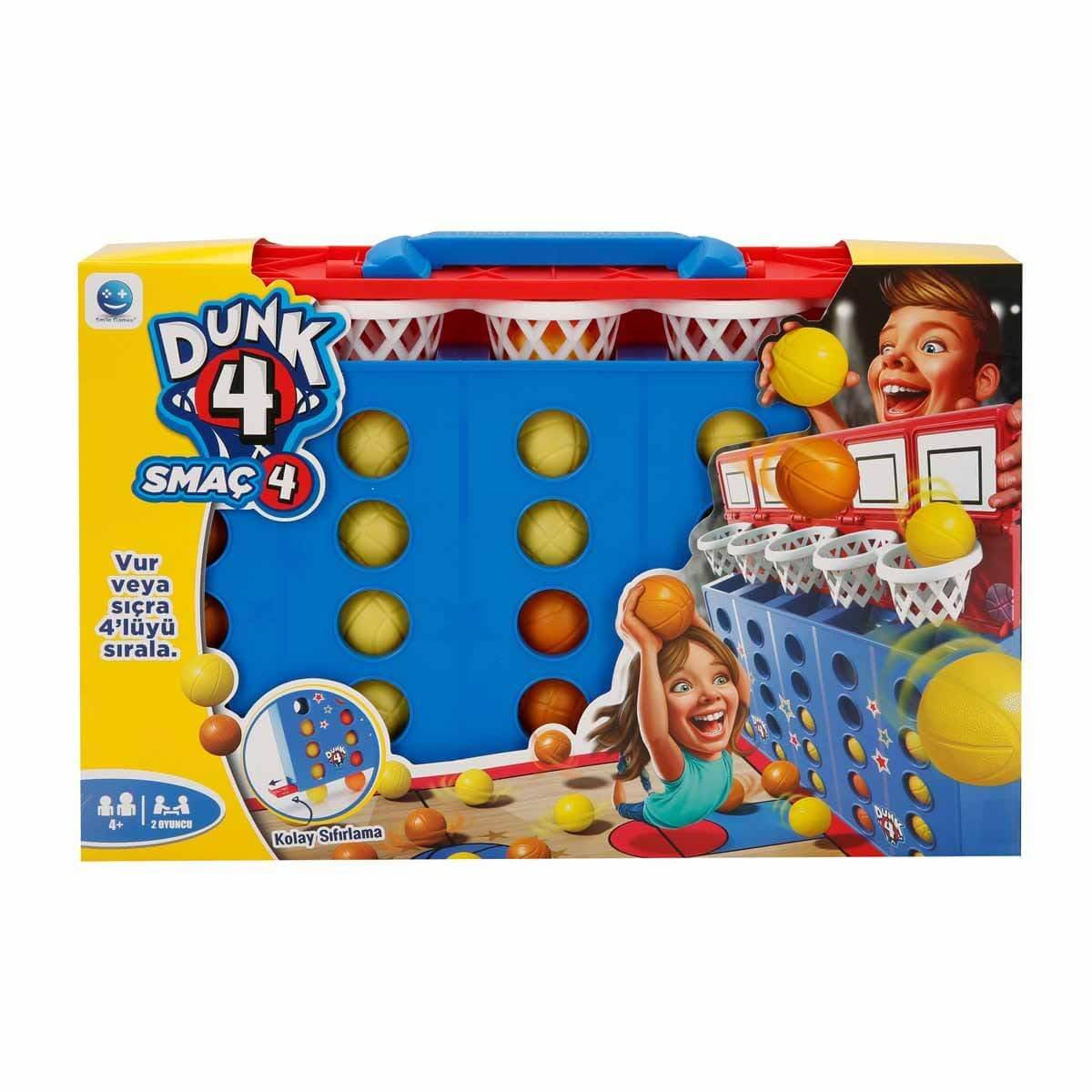Dunk 4 In a Row Line Up connect Four Counters Strategiespiel 2 Spieler 4+