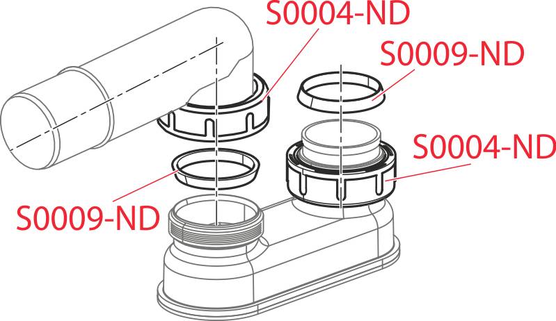 Alcadrain Geruchsverschluss A53-DN40 G 6/4" × DN 40
