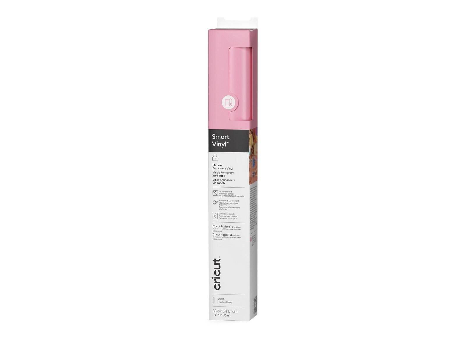 Cricut Vinylfolie permanent, durchscheinend 30,5 cm x 300 cm Rosa