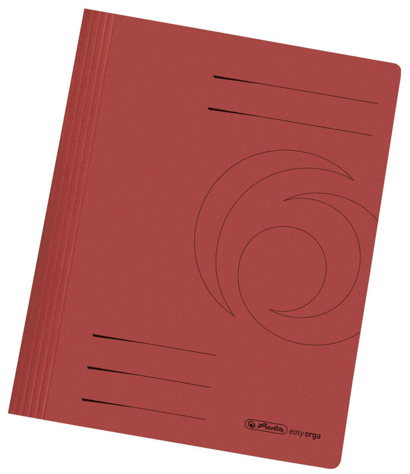 herlitz Schnellhefter DIN A4 Stabiler Manila-Karton rot 300002959