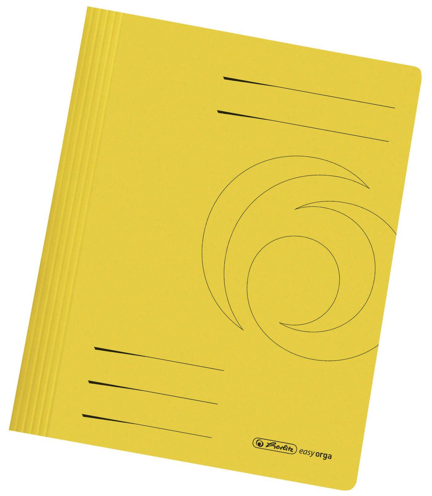 herlitz Schnellhefter DIN A4 Stabiler Manila-Karton gelb 300002960