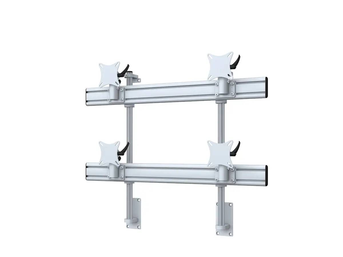 Flat-System Wandhalter für 4 Monitore 2+2 - 20''-24"