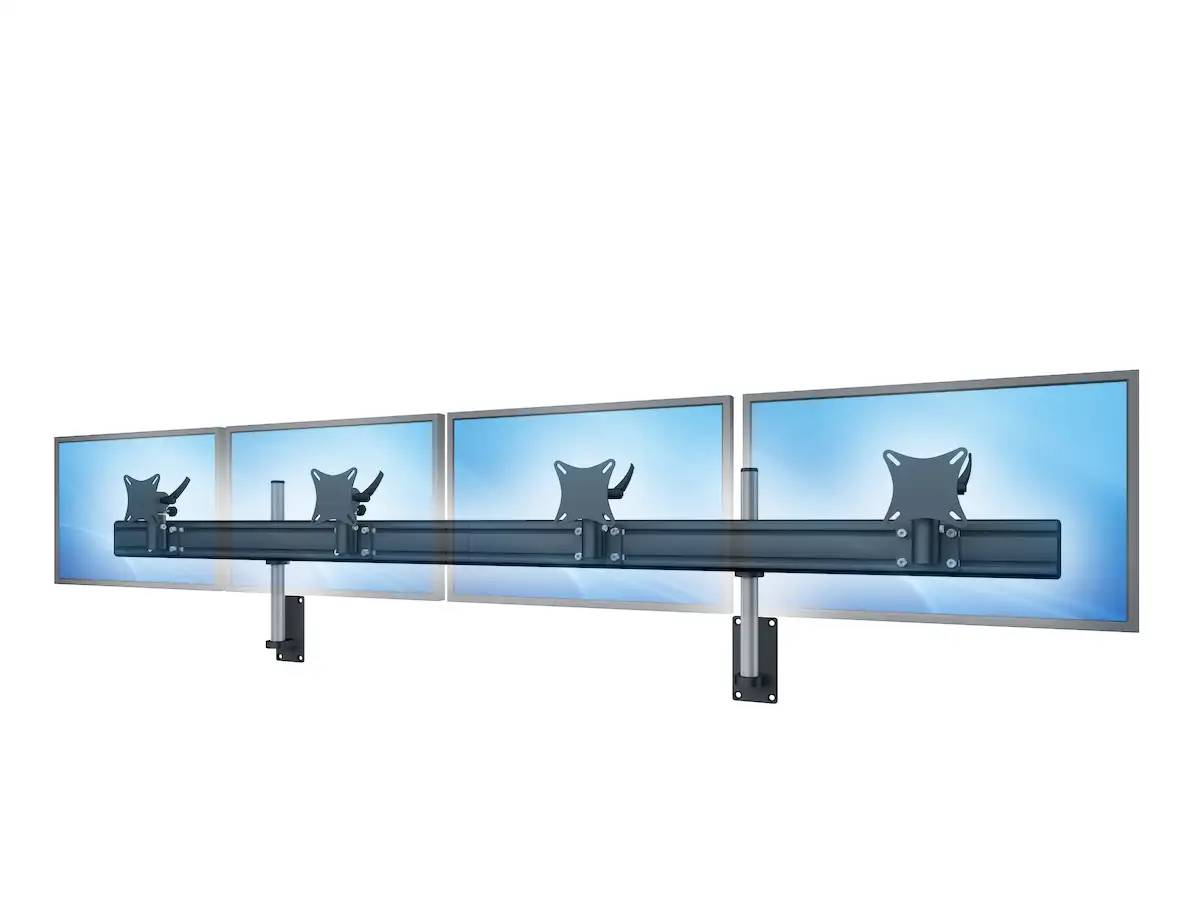 Flat-System Wandhalter für 4 Monitore 4er - 25''-32"