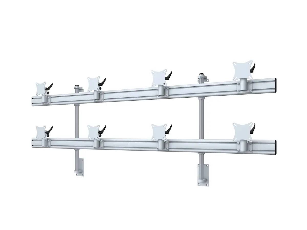 Flat-System Wandhalter für 8 Monitore 4+4 - 20''-24''
