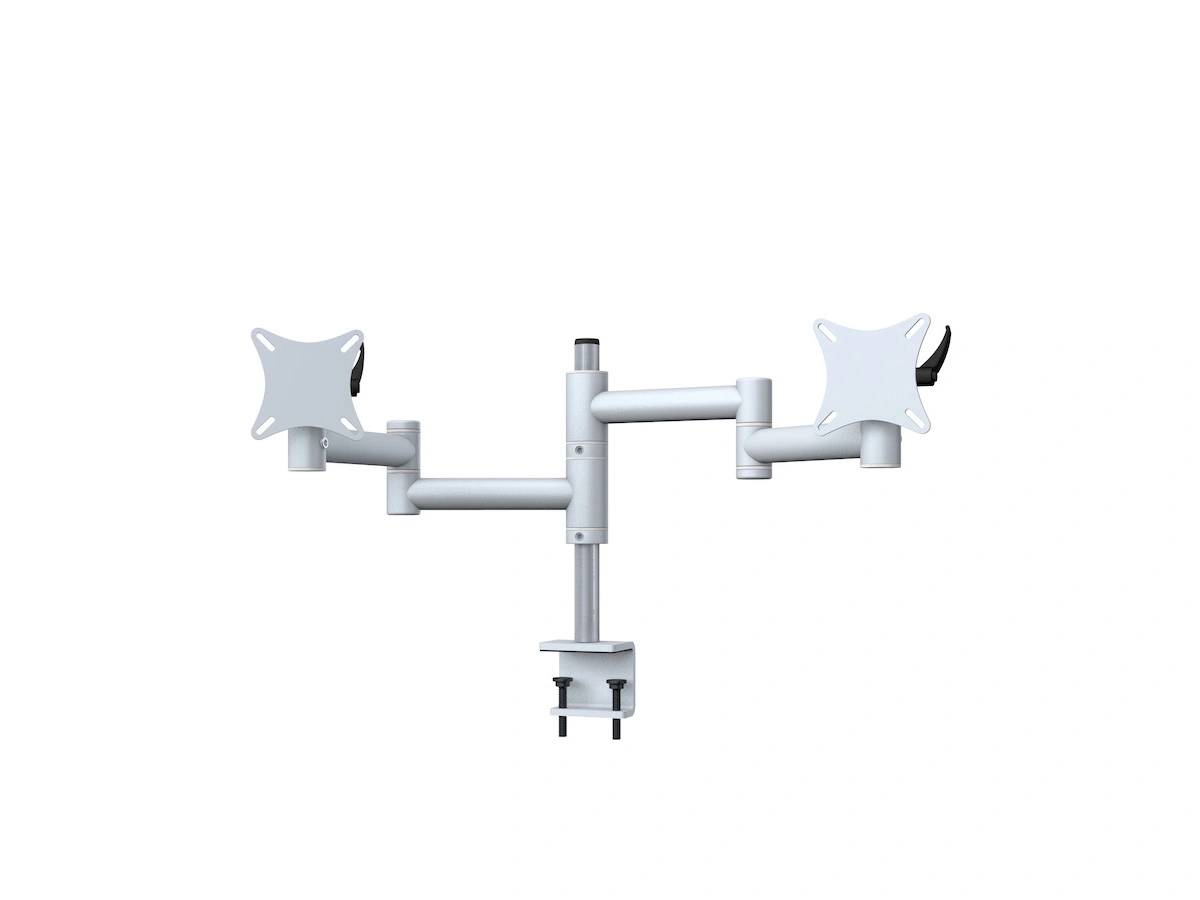 Flex-System Monitorhalterung für 2 Bildschirme mit Tisch-Klemme 2er - 17''-24''