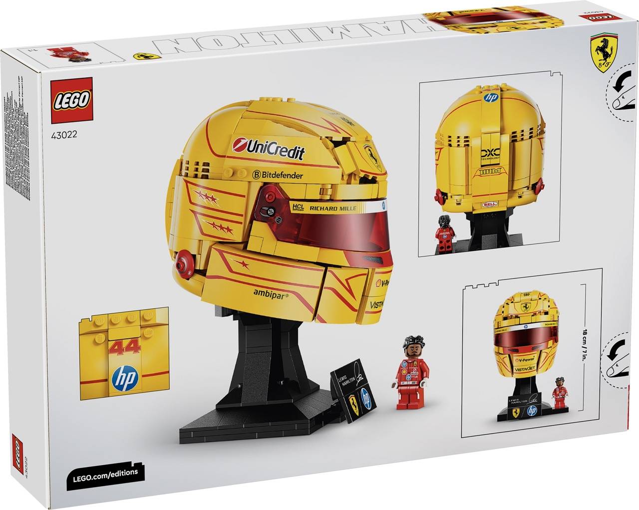 LEGO 43022 Special Edition - Scuderia Ferrari HP Lewis Hamilton Helm