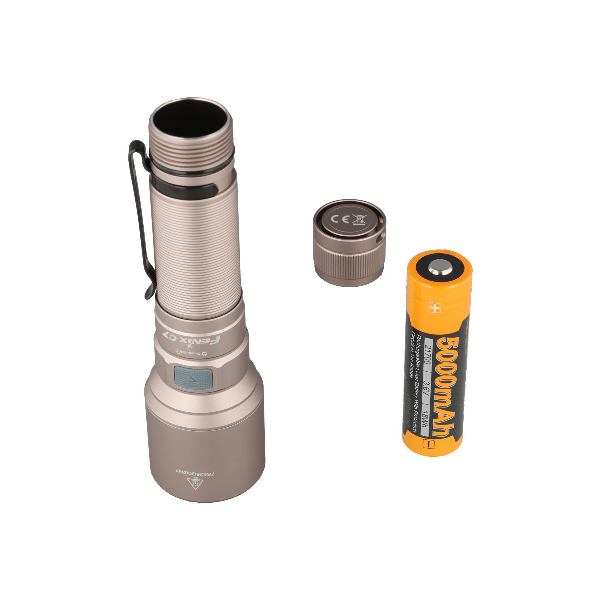Fenix C7 LED-Taschenlampe mit bis zu 3000 Lumen,470 Meter max., inklusive 5000mAh Li-Ion Akku