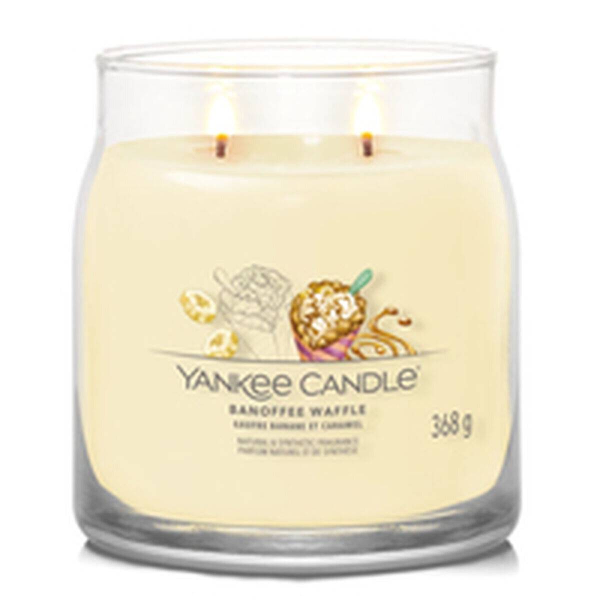 Aromatic candle Signature glass medium Banoffee Waffle 368 g