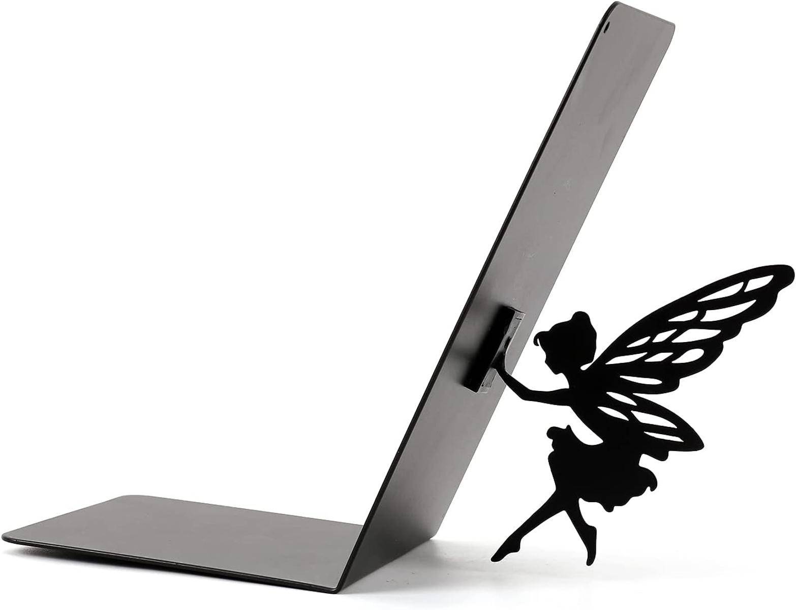 I-TOTAL® Niedlicher Buchhalter aus Metall Buchstütze für Regal Tisch Fairy Elfe