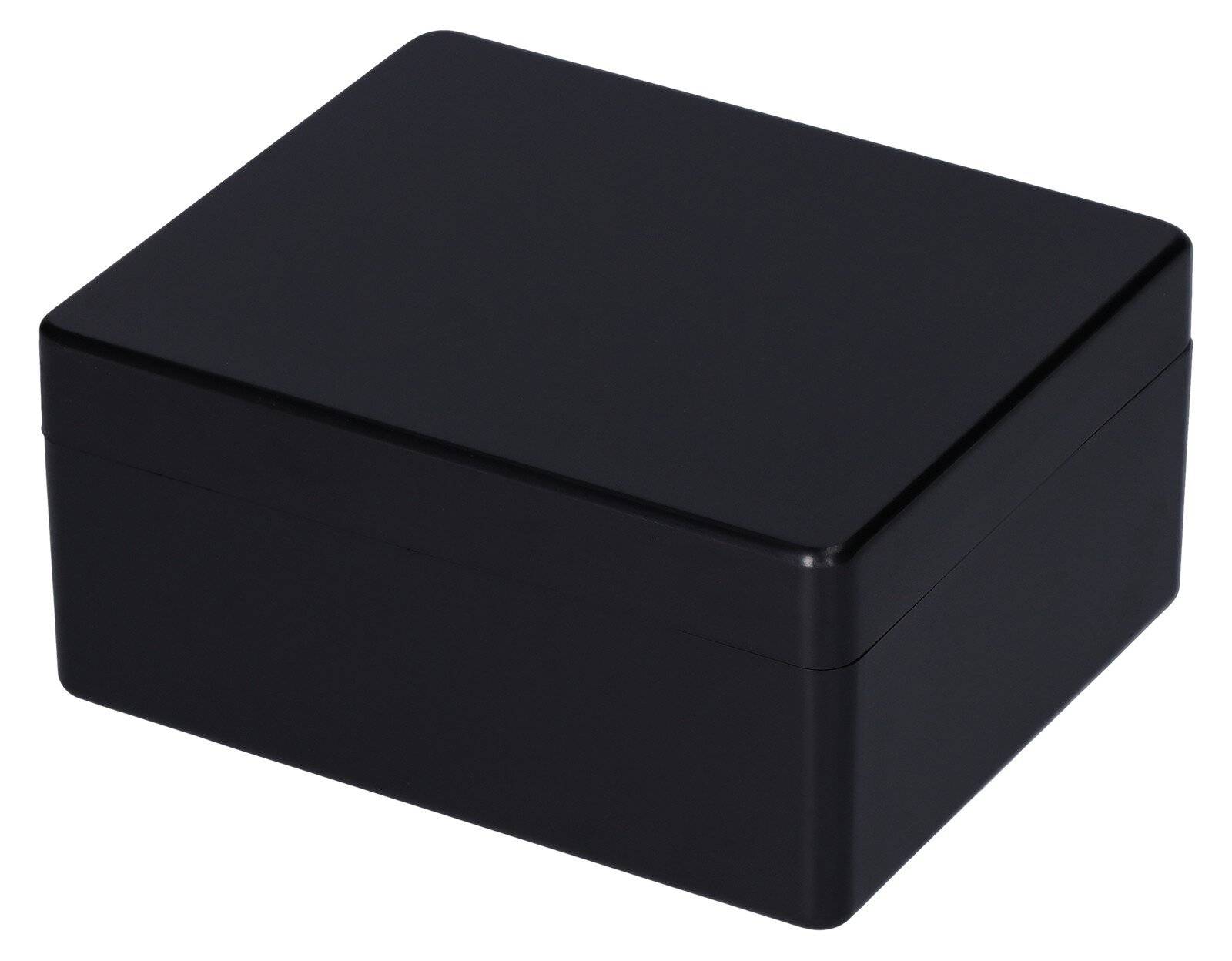 ESD Rechteckdose mit Deckel, schwarz, 102 x 85 x 47 mm