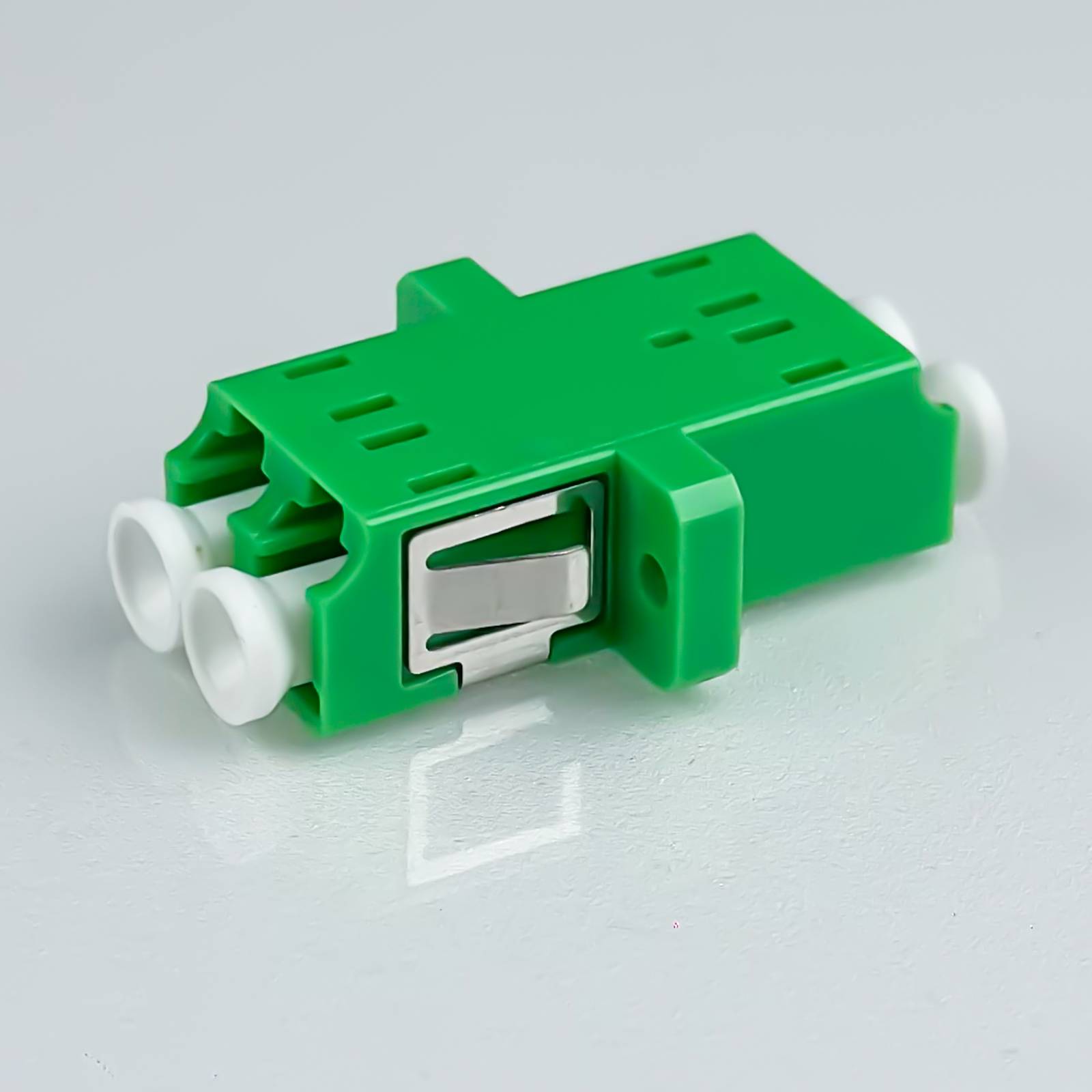 hb-digital LWL Verbinder LC/APC Duplex Flansch OS1/OS2 Singlemode gruen