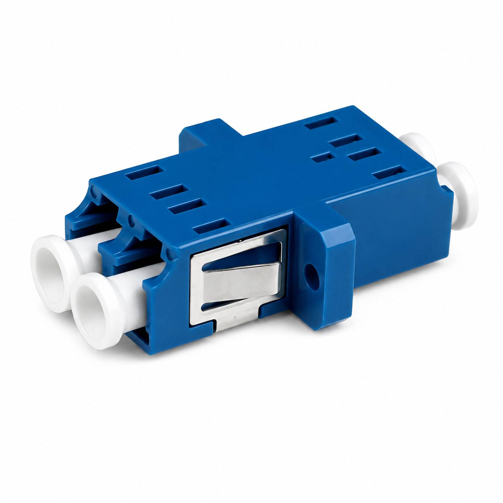 hb-digital LWL Verbinder LC/UPC Duplex Flansch OS1/OS2 Singlemode blau