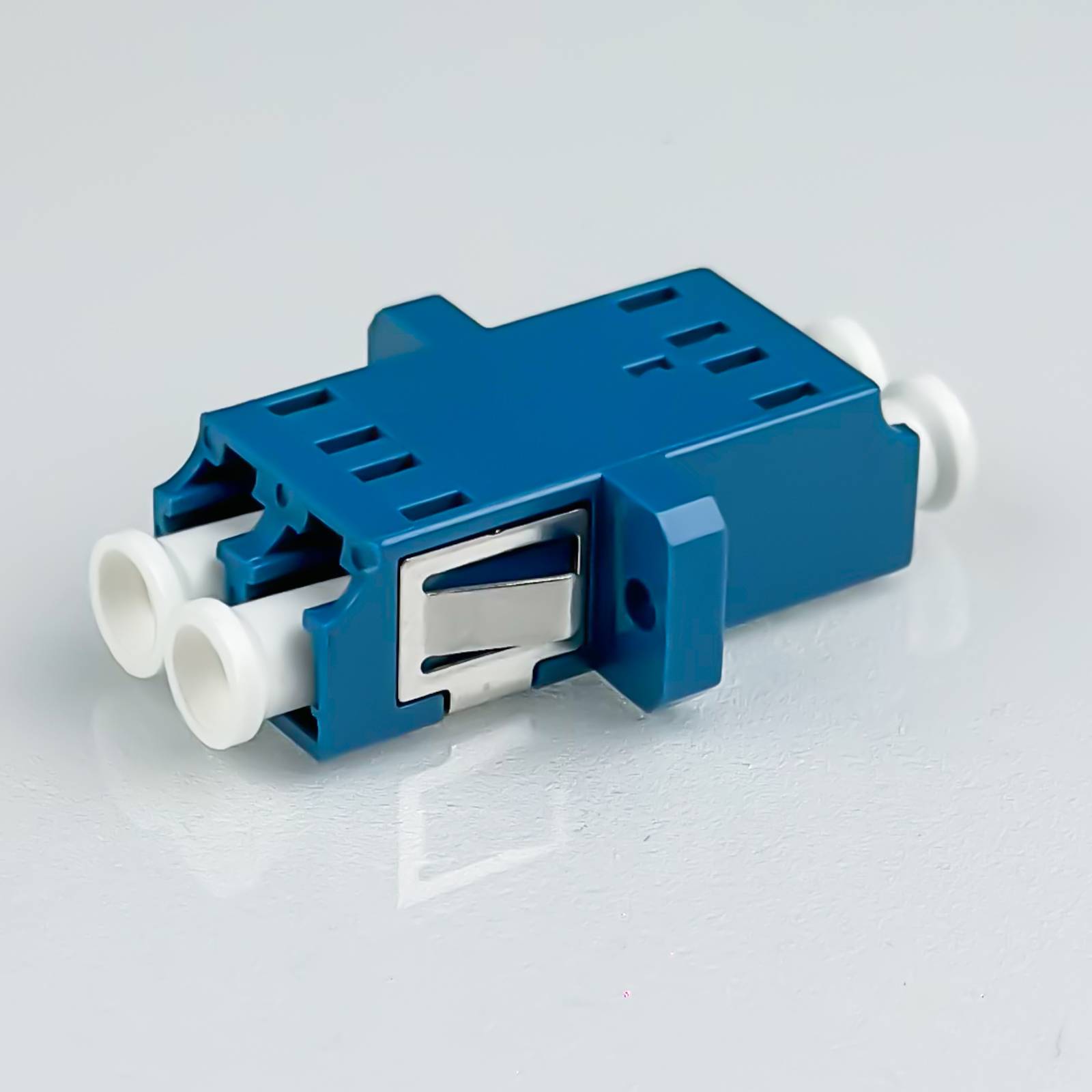 hb-digital LWL Verbinder LC/UPC Duplex Flansch OS1/OS2 Singlemode blau