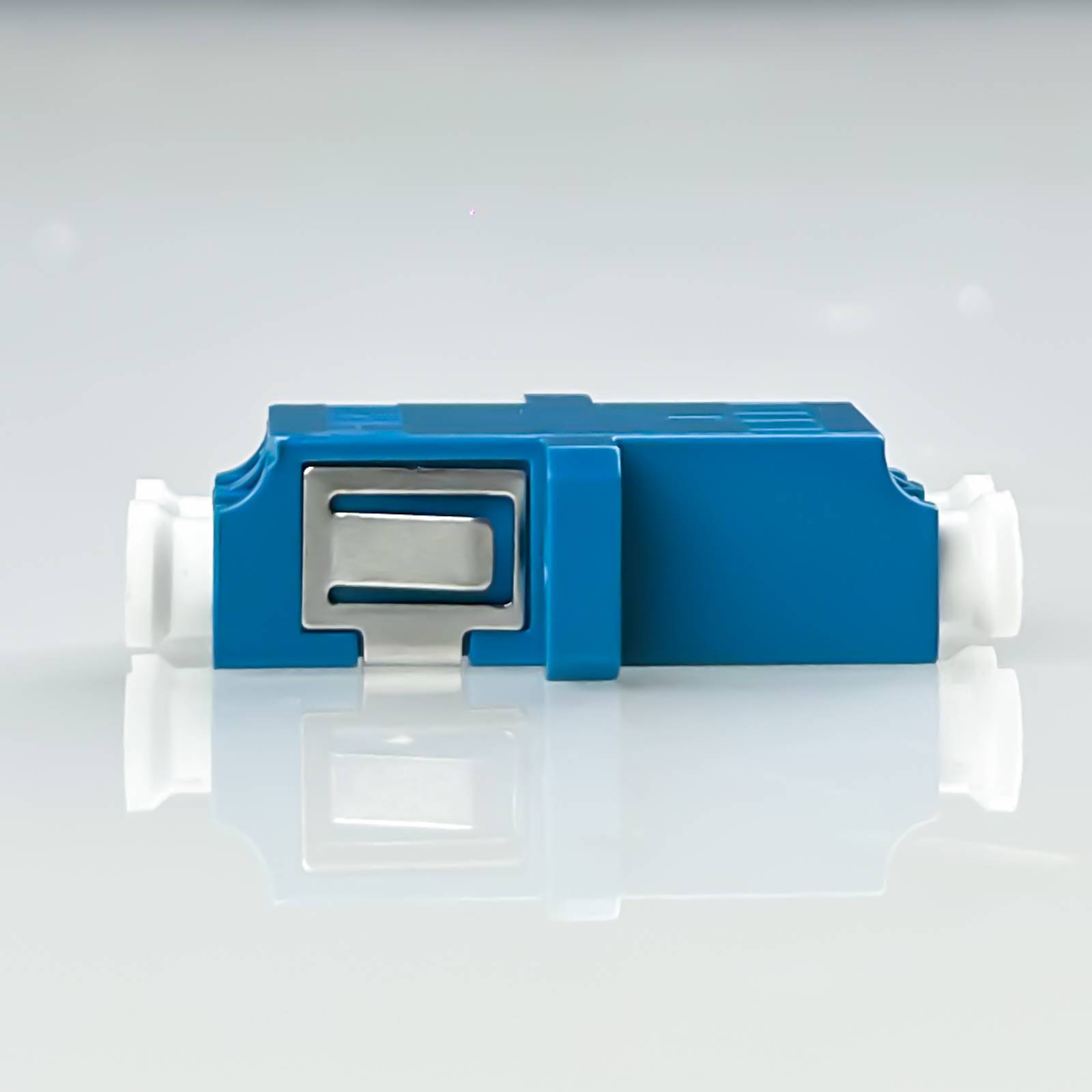 hb-digital LWL Verbinder LC/UPC Duplex Flansch OS1/OS2 Singlemode blau
