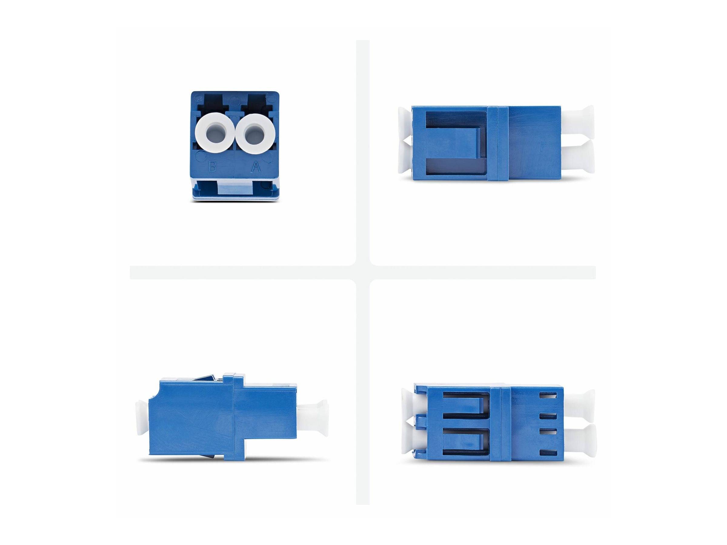 StarTech.com LC auf LC Kupplung, Singlemode LC Glasfaser Kupplung, LC/UPC Duplex Adapter für Patchfelder, Glasfaser Adapter, LC/UPC, Blau, Weiß, Ein