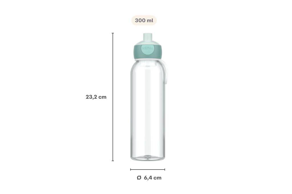 Mepal - Wasserflasche Pop-Up Campus - Auslaufsichere Trinkflasche für Schule & Unterwegs - Transparente Trinkbecher - BPA-frei & Spülmaschinenfest
