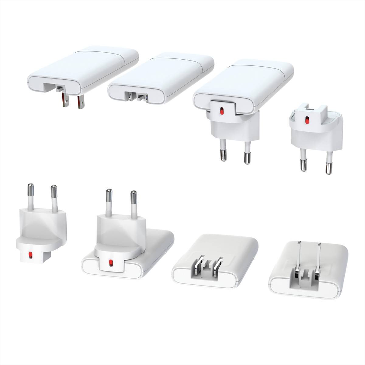 VALUE USB Charger mit Euro-/US-Stecker, 2 Ports Typ A+C, 65W