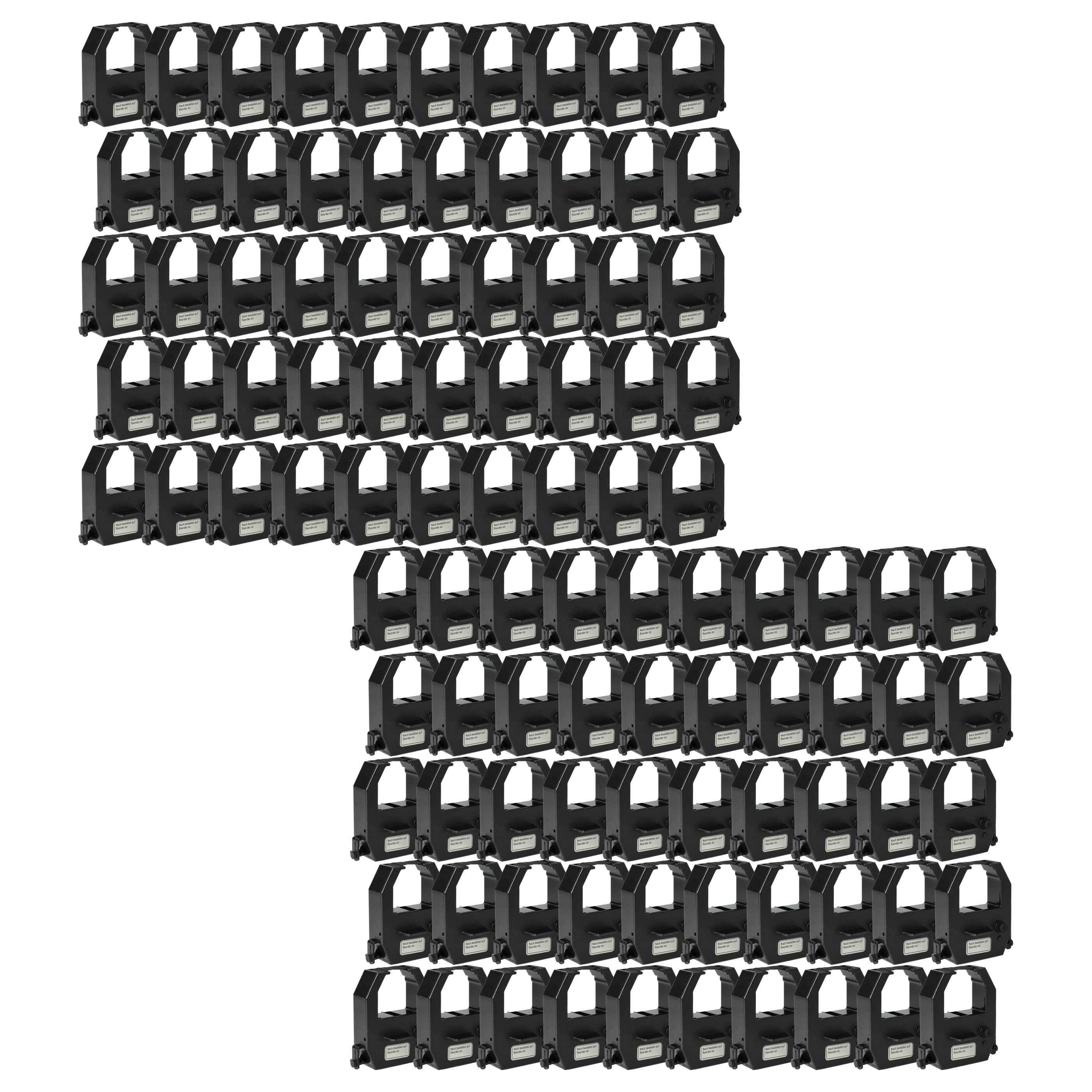 vhbw 100x Farbband Schriftband Ersatz für Amano CE-315150, CE-315152 für Nadeldrucker, Bondrucker - Schwarz
