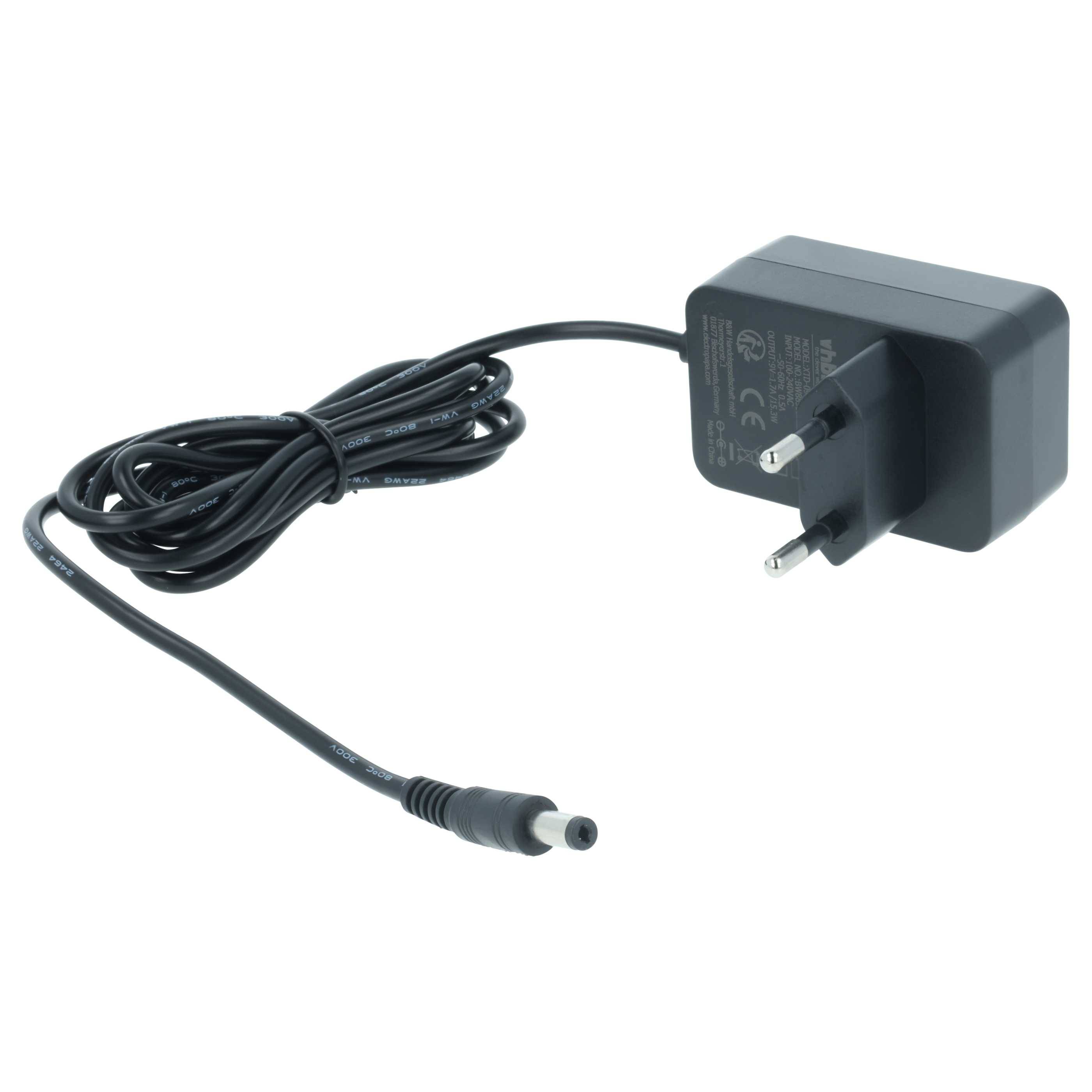 vhbw Netzteil kompatibel mit Korg Kaossilator-Pro, Kaoss Pad 3+, D1, KROSS, Clip-Hit elektronisches Musikinstrument - 154 cm