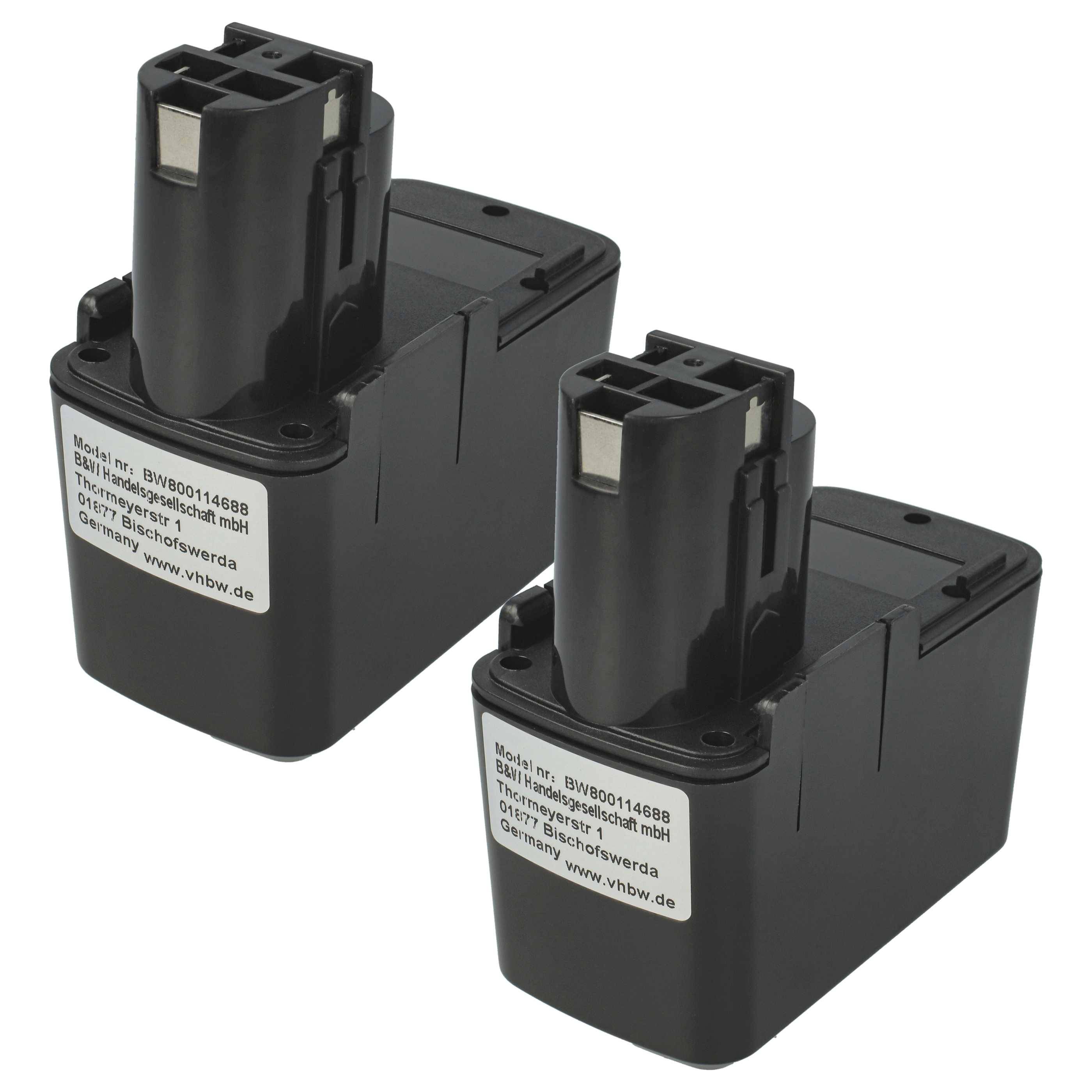 vhbw 2x Akku kompatibel mit Würth ATS 12 -P, ATS 12 P, ATS 12-P, ATS12-P, ATS 12P, ATS12 -P, ATS12 P Werkzeug (1500 mAh, NiMH, 12 V)