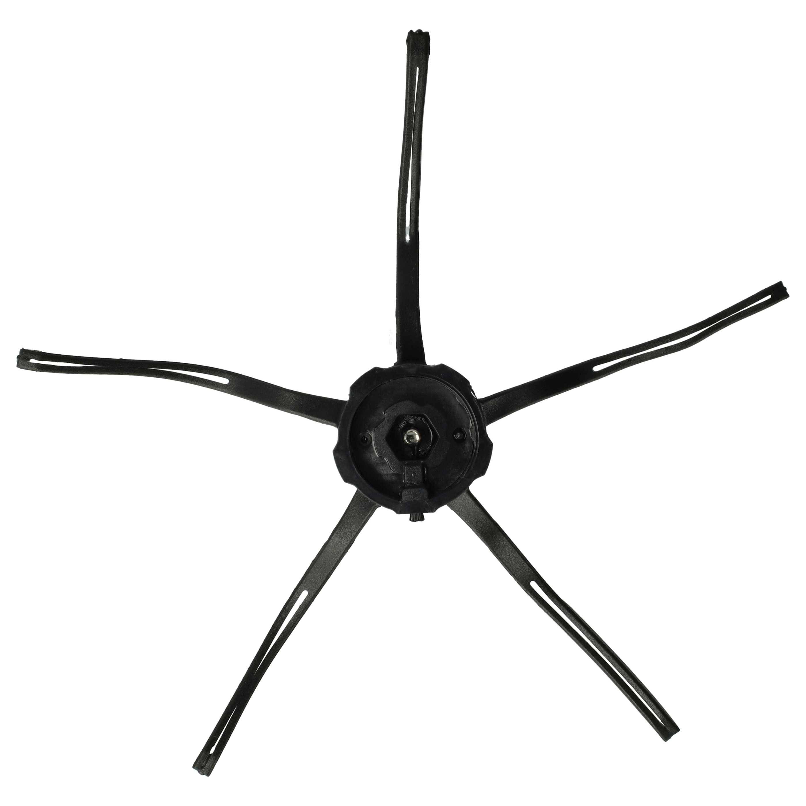 vhbw 2x Seitenbürste kompatibel mit Roborock E4 Saugroboter - Reinigungsbürsten Set, schwarz