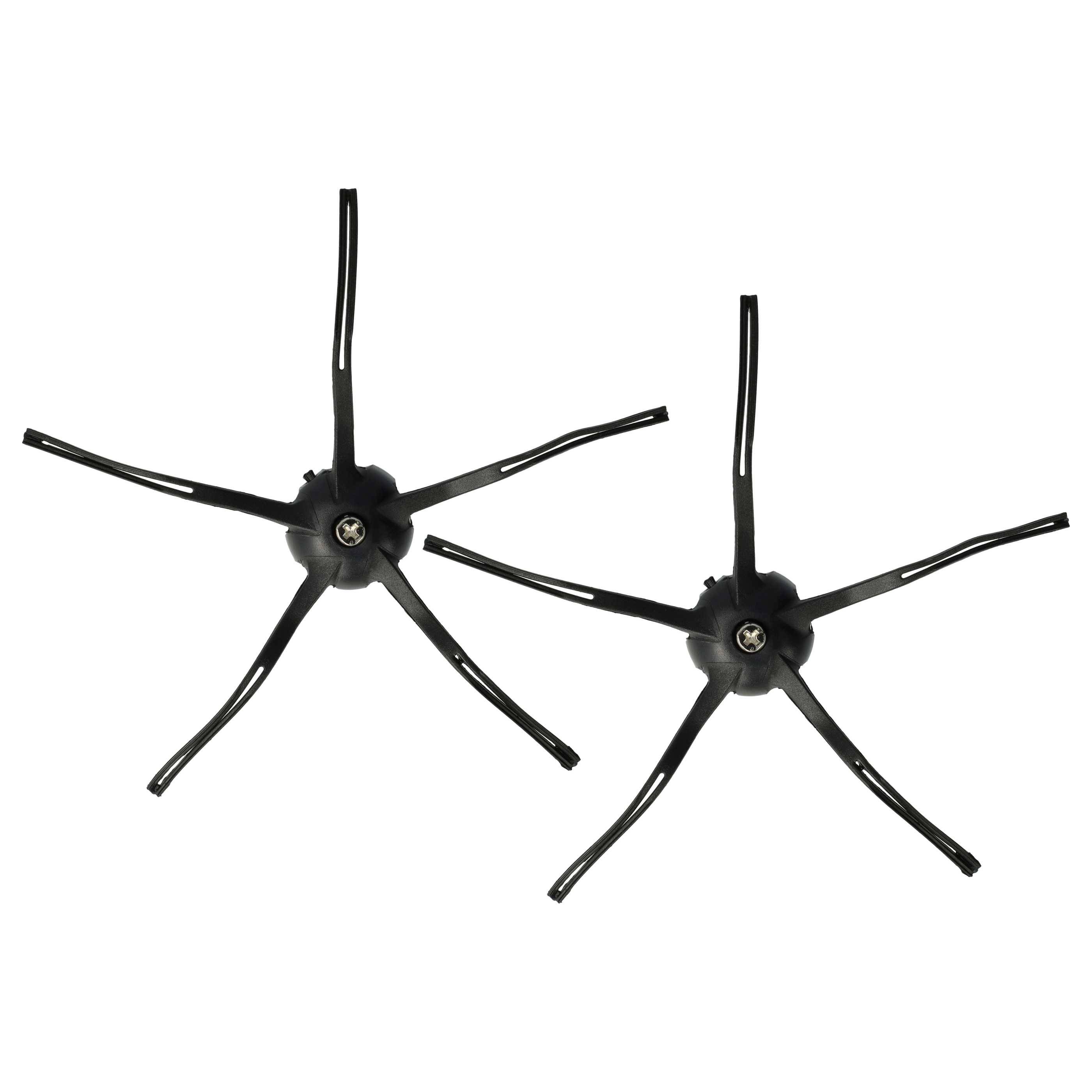 vhbw 2x Seitenbürste kompatibel mit Roborock S55 Saugroboter - Reinigungsbürsten Set, schwarz