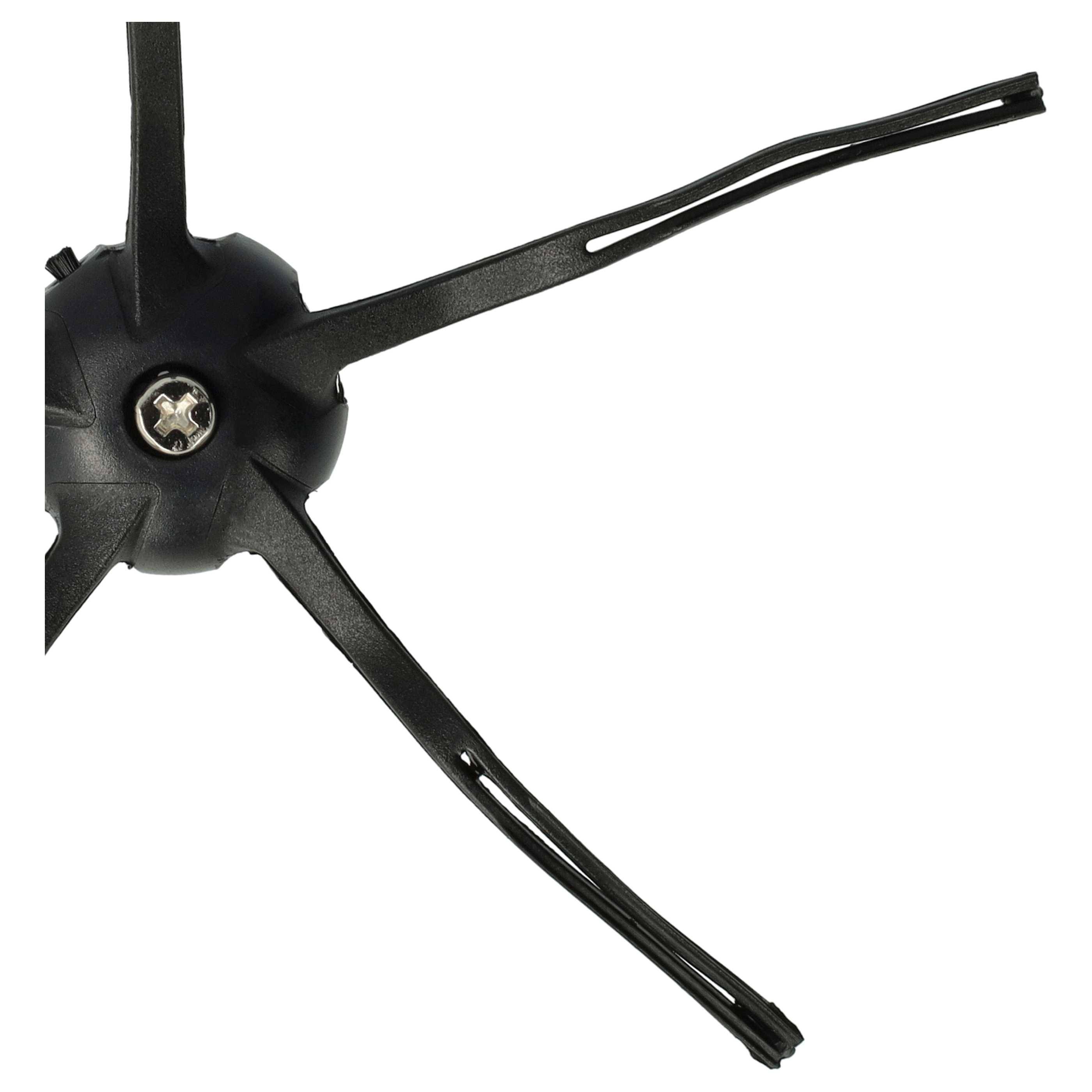 vhbw 2x Seitenbürste kompatibel mit Roborock E4 Saugroboter - Reinigungsbürsten Set, schwarz