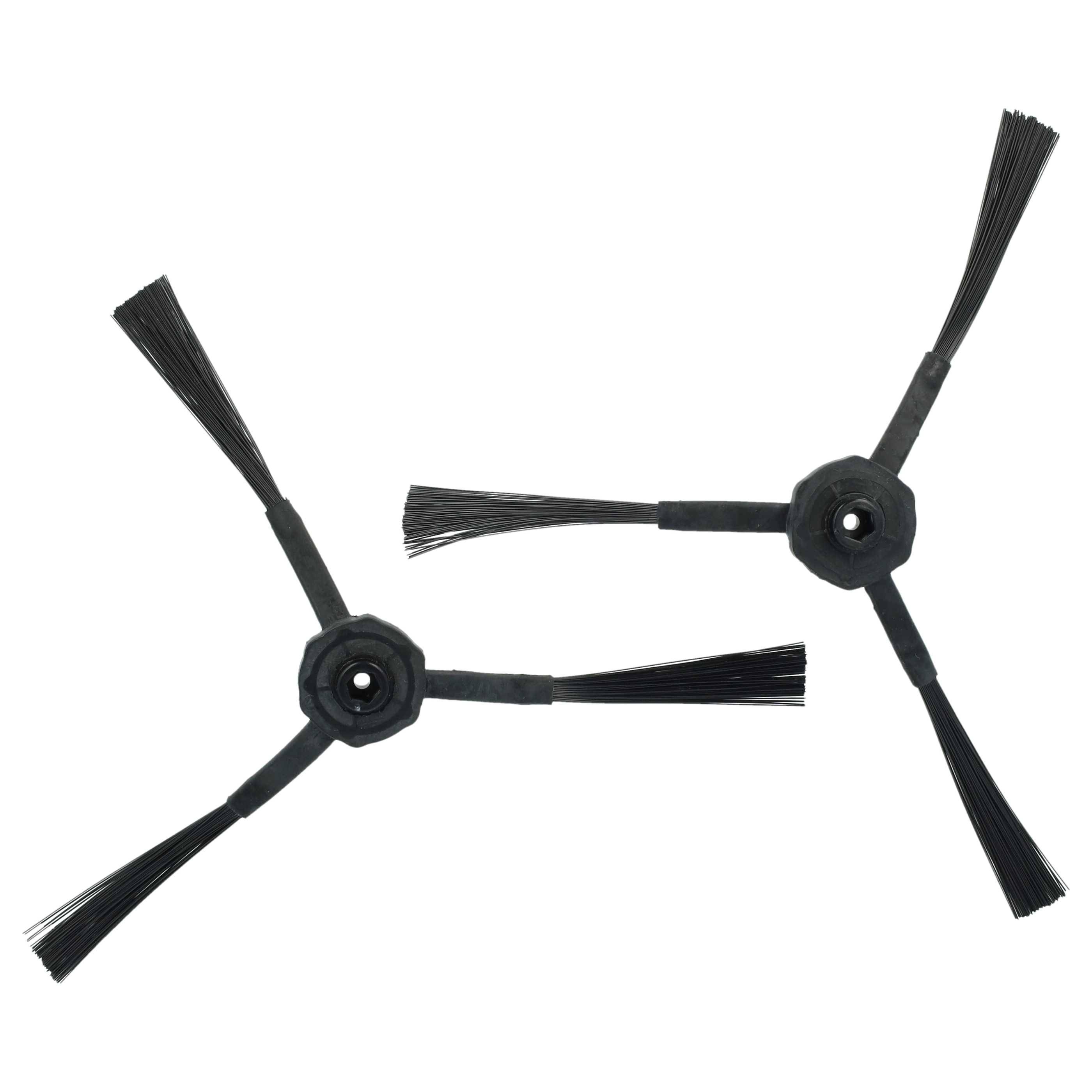 vhbw 4x Seitenbürste kompatibel mit iLife Chuwi V5Pro, V5, V5S Saugroboter - Reinigungsbürsten Set, schwarz