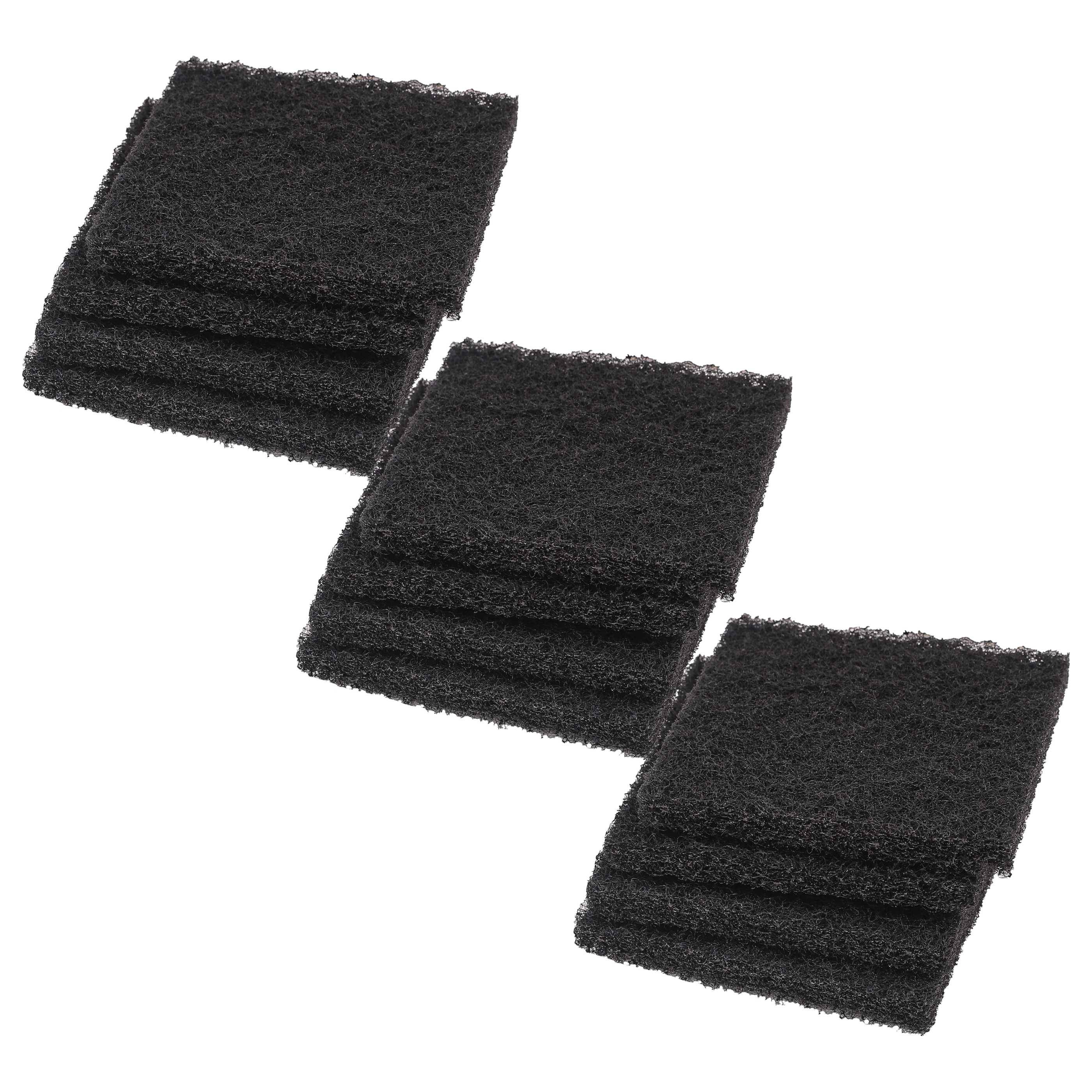 vhbw 12x Aktivkohlefilter kompatibel mit NABER Cox Base 360 S/400-2, Cox Base 360 K Mülleimer, Abfalleimer - 9,5 x 9,5 x 1 cm