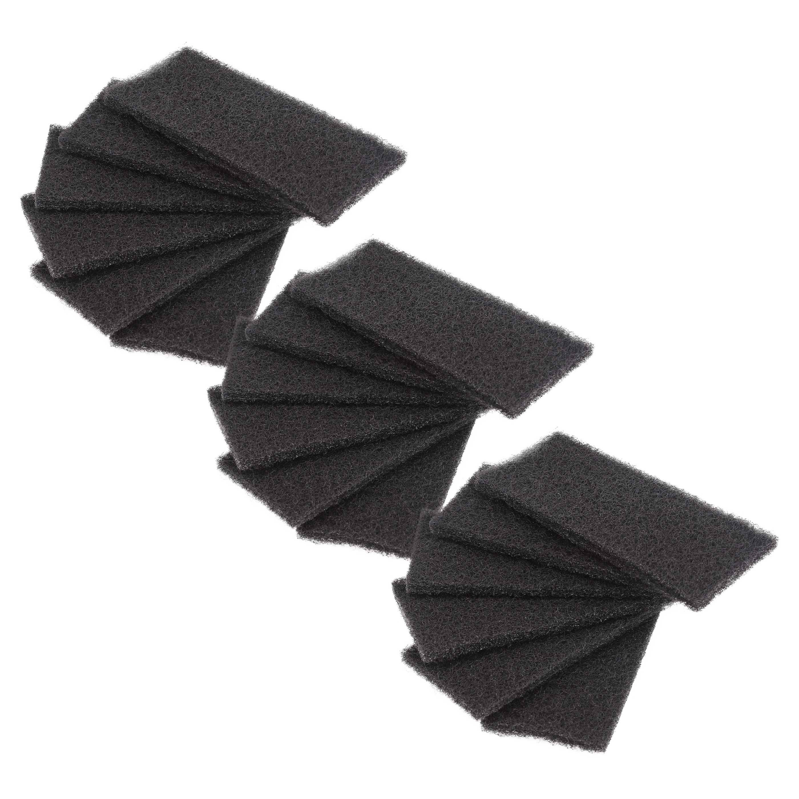 vhbw 18x Aktivkohlefilter kompatibel mit Franke Sorter 300, 350 Mülleimer, Abfalleimer - 6,5 x 15,5 x 1,5 cm