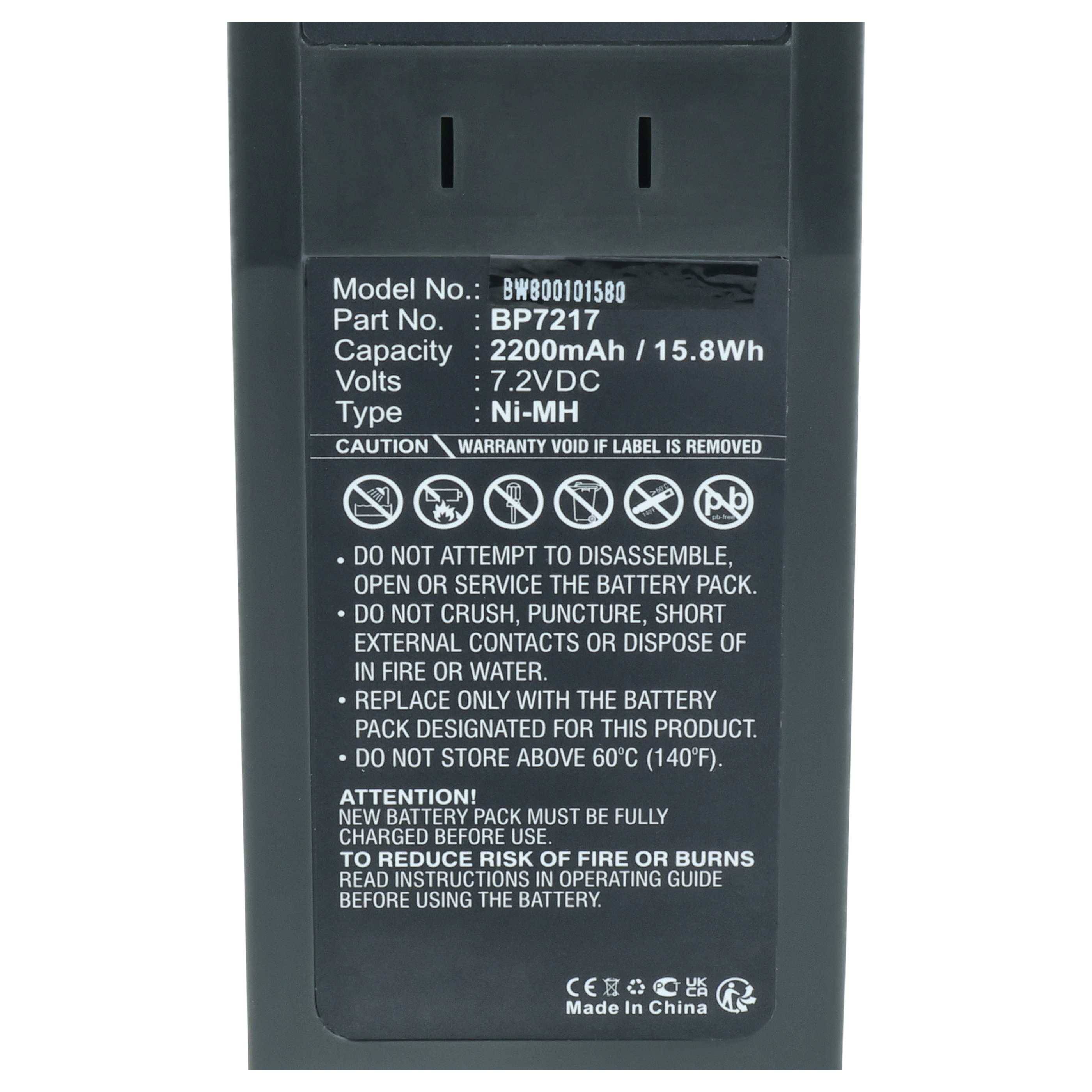 vhbw Akku kompatibel mit Fluke DSP2000 Oszilloskop | Messgerät (2200 mAh, 7,2 V, NiMH)