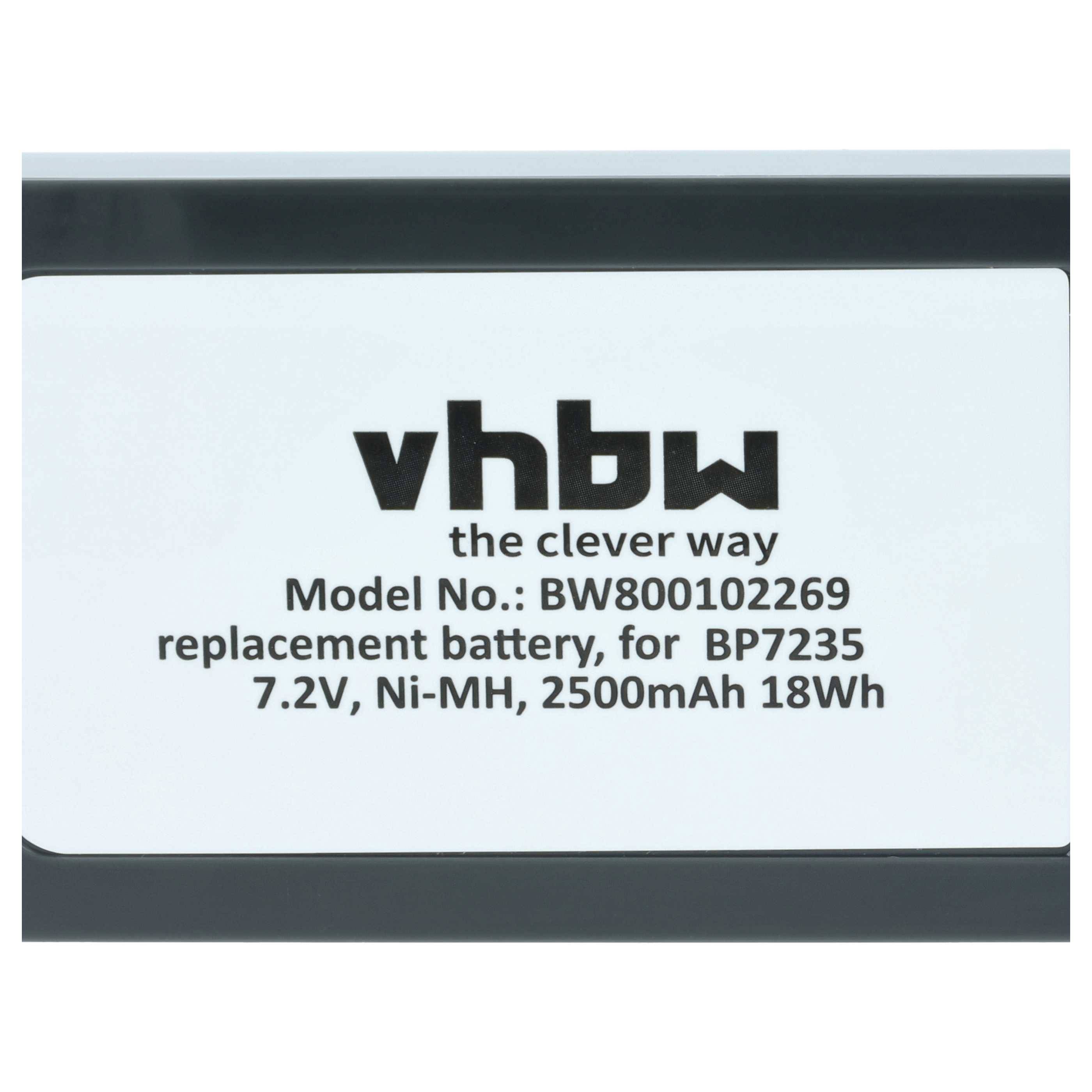 vhbw 2x Akku kompatibel mit Fluke Impulse 6000D, Impulse 7000DP Messgerät (2500 mAh, 7,2 V, NiMH)