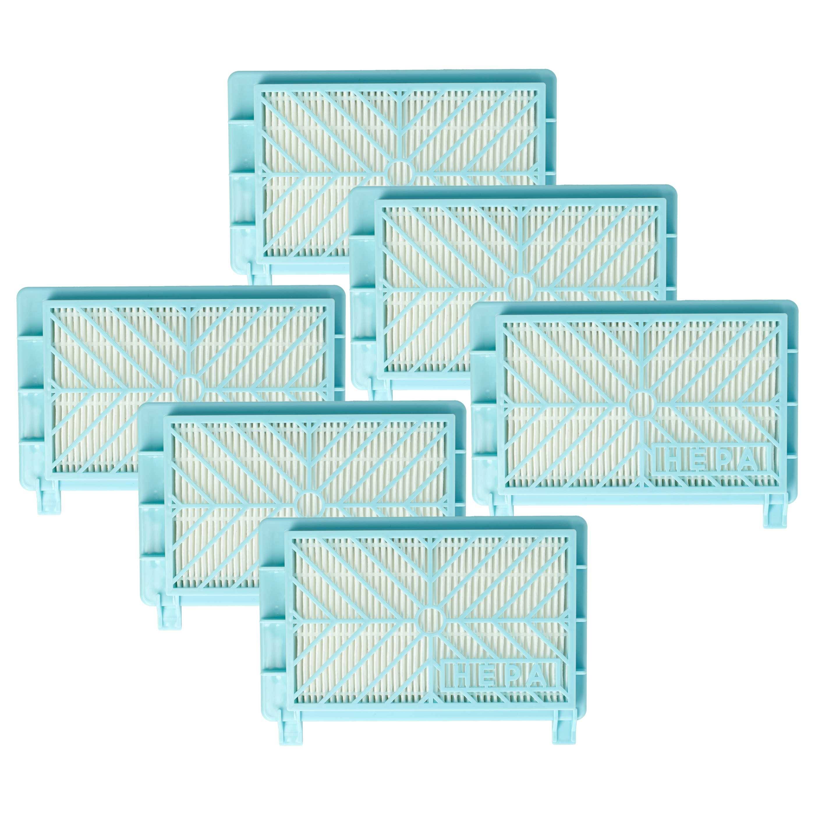 vhbw 6 Staubsaugerfilter kompatibel mit Philips HR8502/06, HR8505 | für HR8504/01, HR8503/01, HR8504, HR8503 Staubsauger - HEPA-Filter Schwarz Weiß