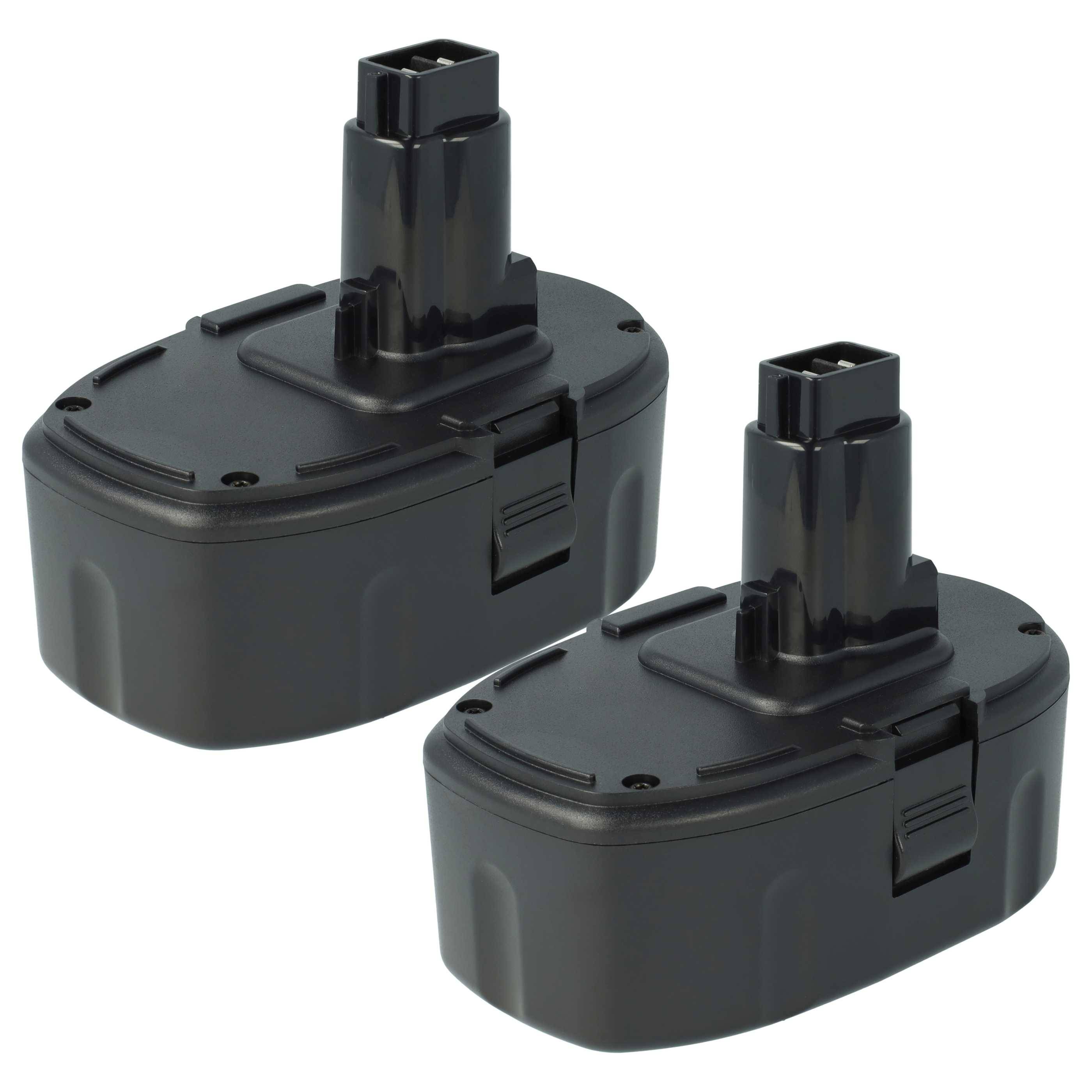 vhbw 2x Akku kompatibel mit Dewalt DW936, DW936K, DW934K2H, DW934K-2, DW934K2, DW933K, DW934, DW933 Werkzeug (3000 mAh, Li-Ion, 18 V)
