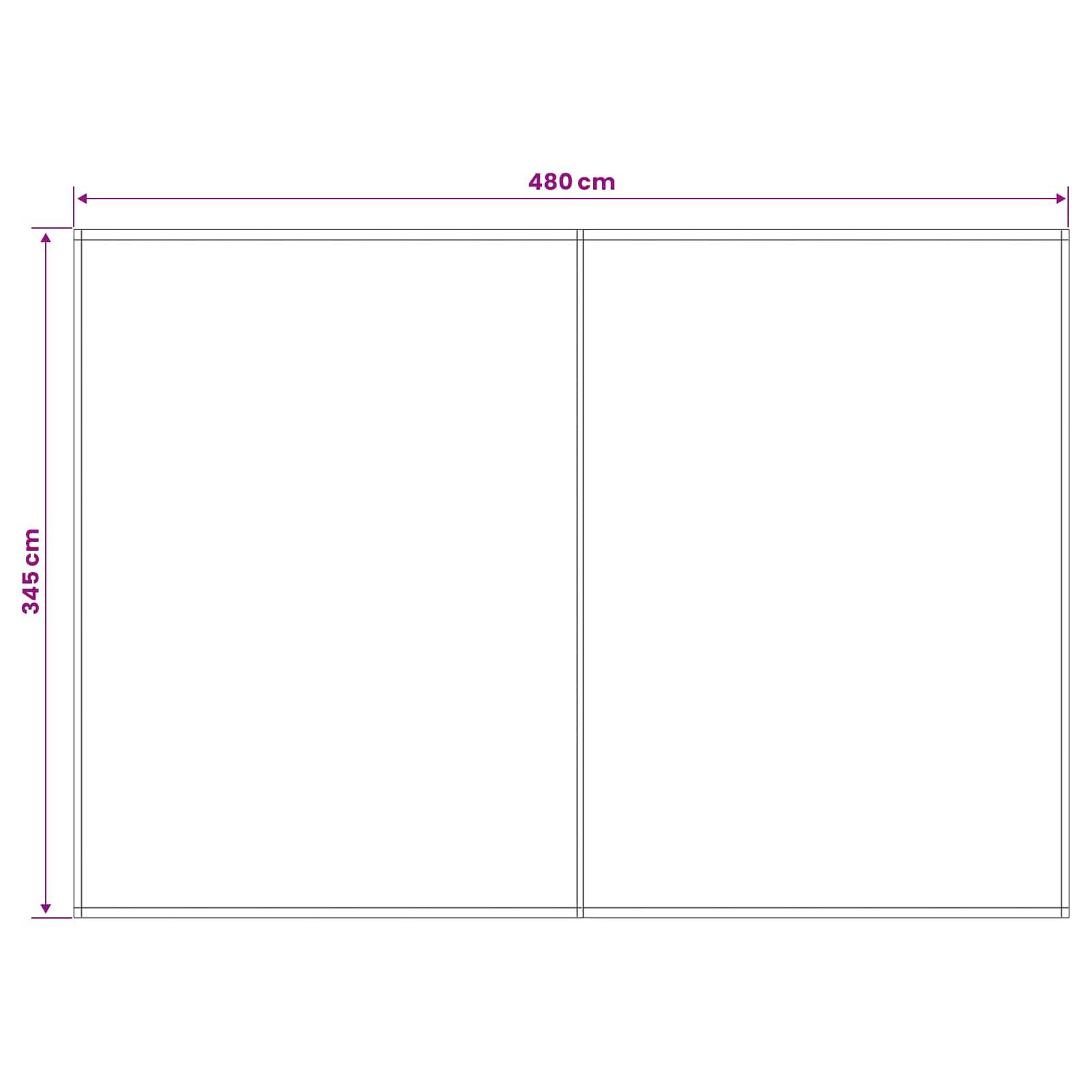 vidaXL Markisenersatzstoff Orange und Braun 500 x 350 cm Polyester