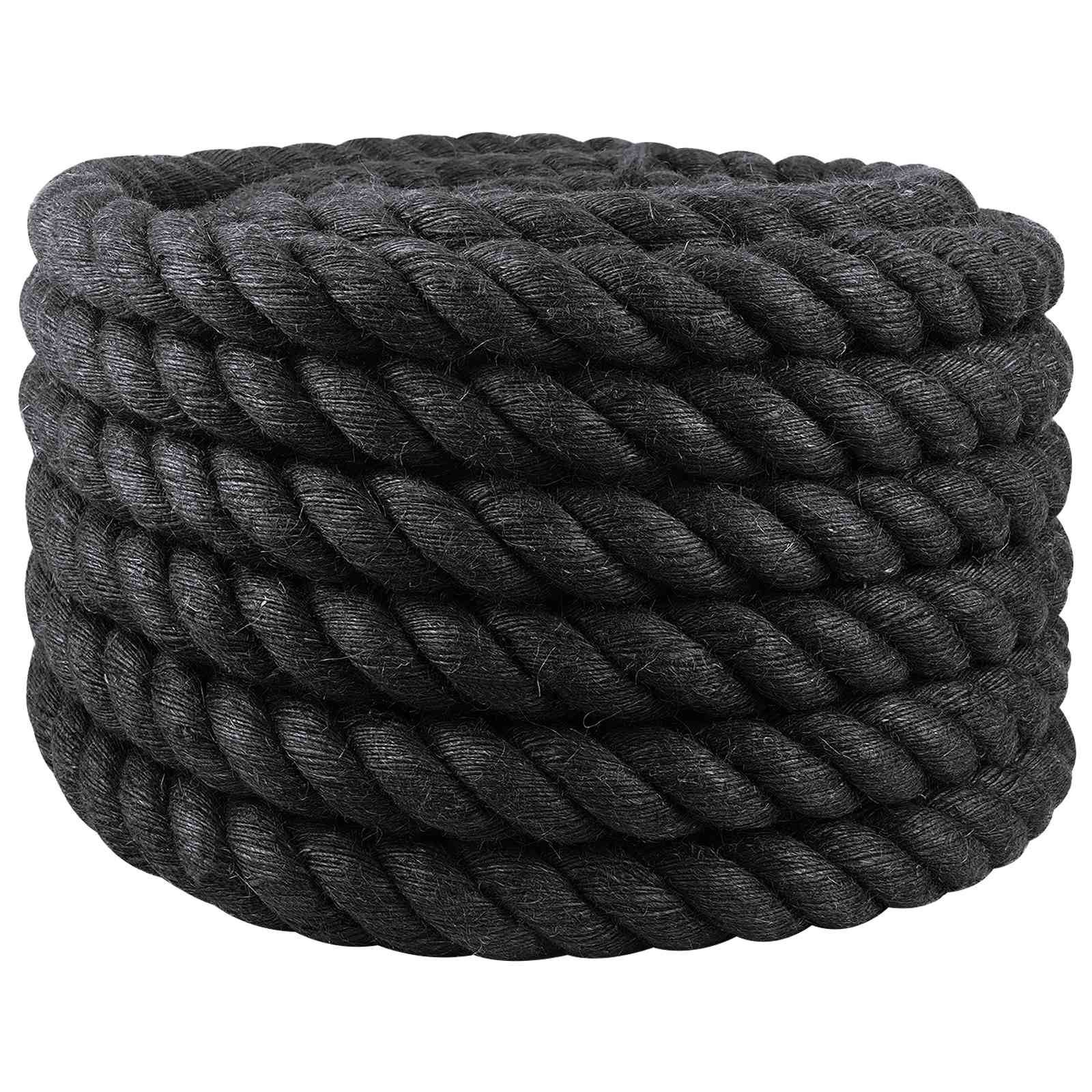 vidaXL Juteseil 60 Schwarz 100% Tossa Jute