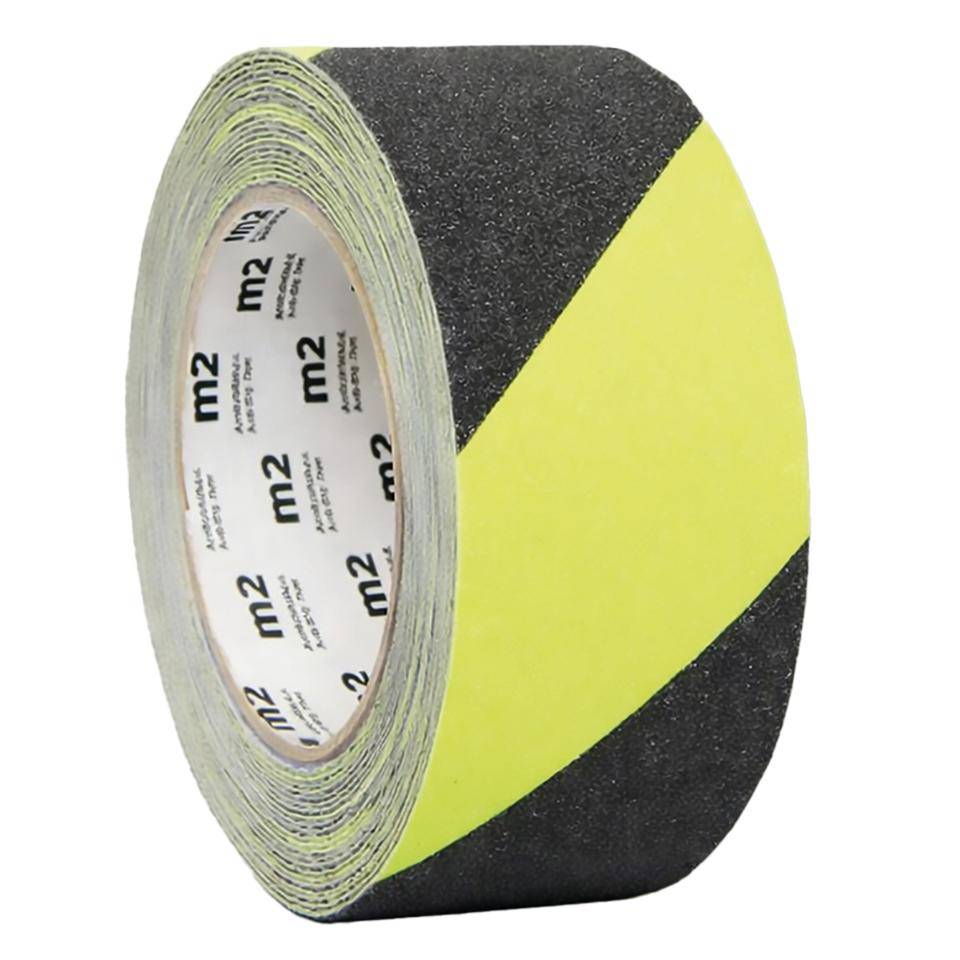 PERMALIGHT® power Antirutschbelag Extrem Kleber R13,schwarz/gelbschraffiert,50mmx6m