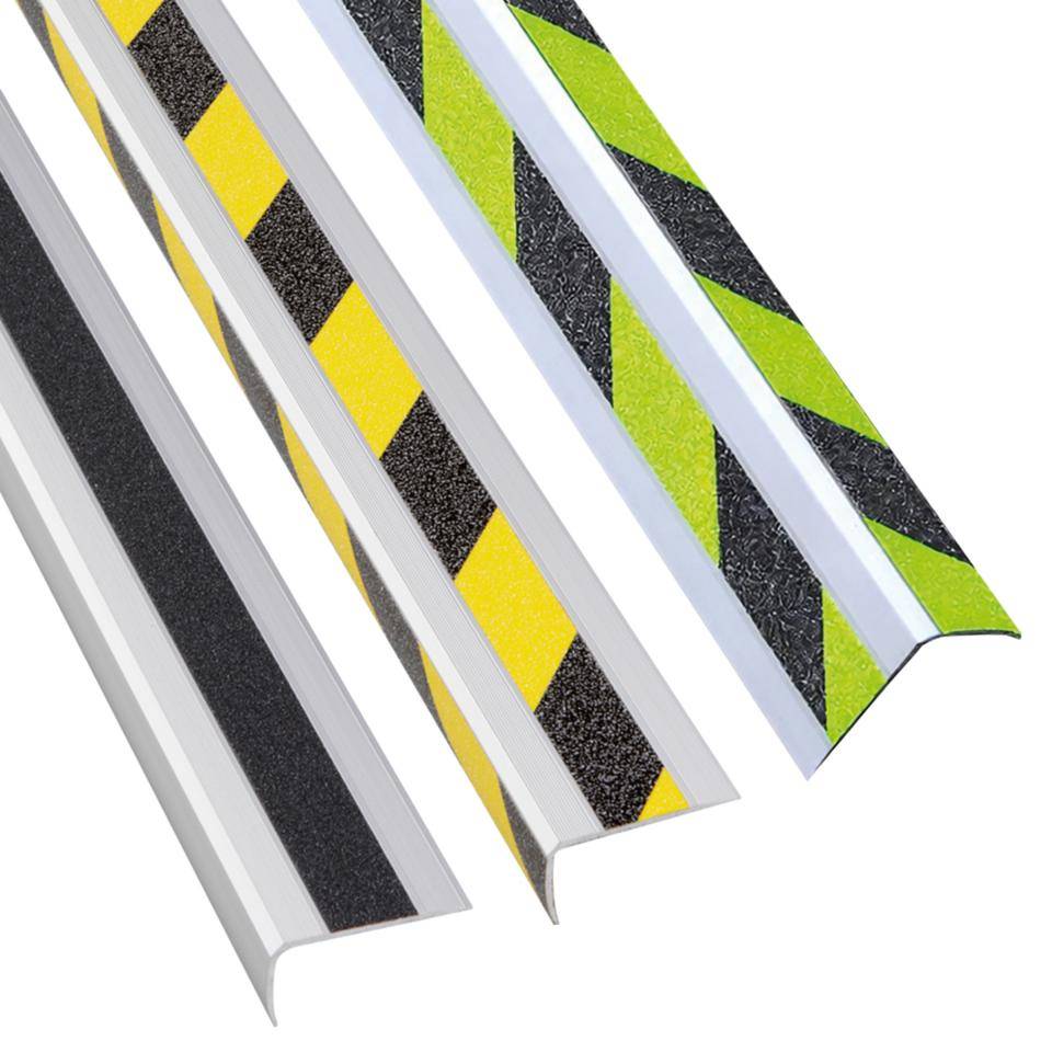 K.57 Treppenkantenprofil,R13,fluoreszierend,gelb/schwarz,Aluminium,schraubbar,1000x31x53mm