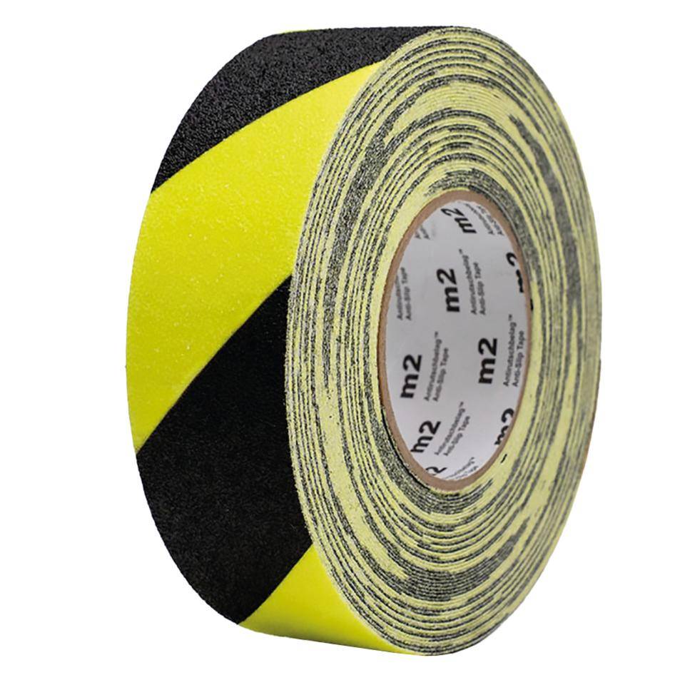 PERMALIGHT® power Antirutschbelag Extrem Kleber R13,schwarz/gelbschraffiert,50mmx18,3m