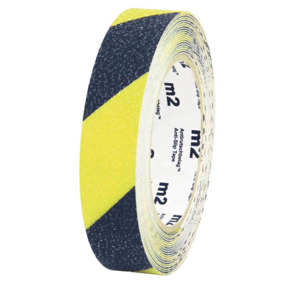 K.57 Antirutschbelag Simple-Cleaning,R10,fluoreszierend,gelb/schwarz,Vinyl,25mm,6m/Rolle