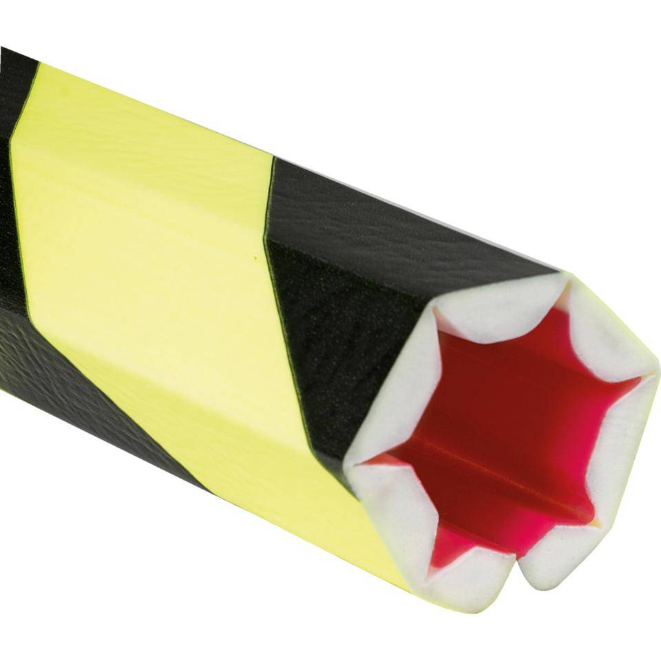 Knuffi Universalschutzprofil Typ U, neon/schwarz, Polyurethanschaum, Breite 150mm , Höhe 10mm, Länge 1m