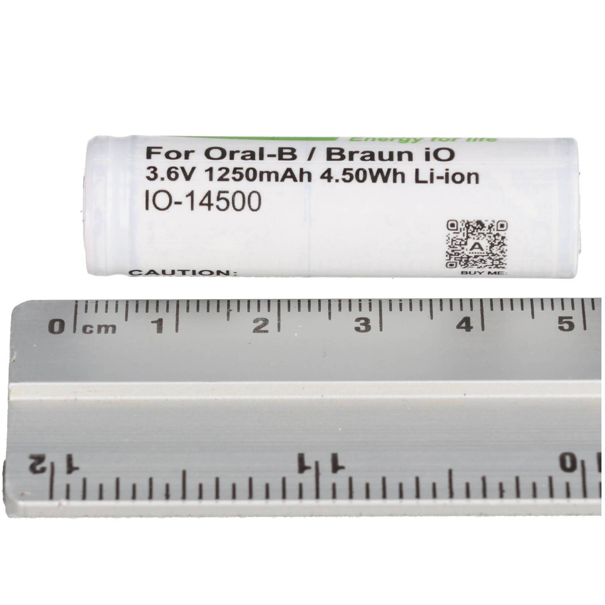 1250mAh Premium Akku komaptibel für Braun IO 6, 7, 8, 9, 10, 3,7 Volt, 48,8x14,1mm