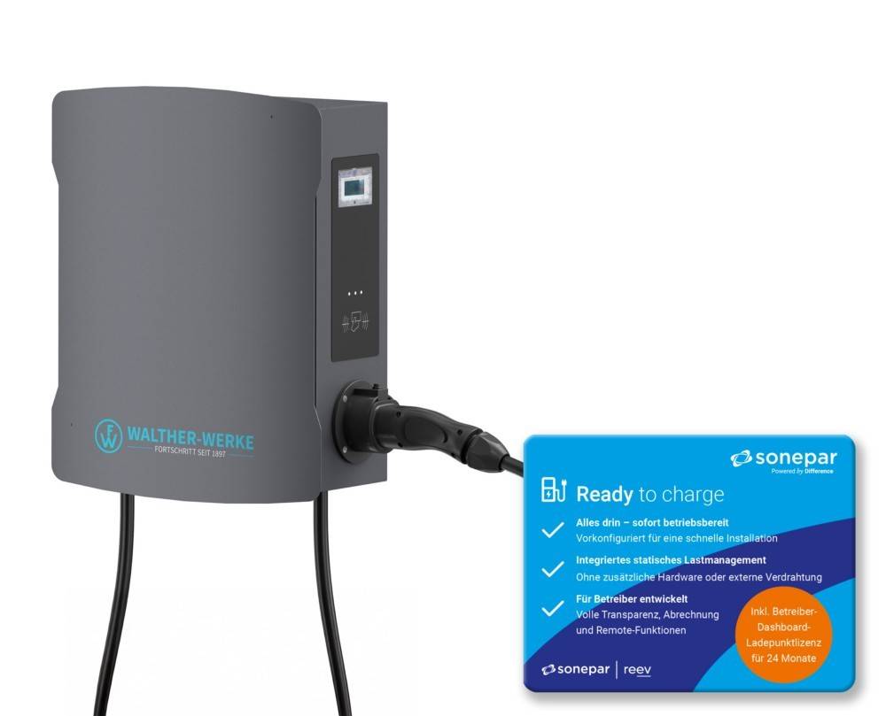 WaltherWerkeE-Mobil. Wallbox smartEVO duo+ LL Gewerbe 2xLaKabel W1
