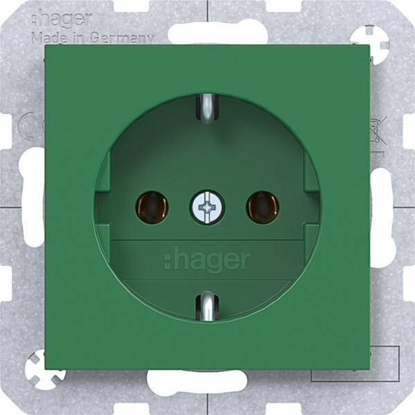 Hager Steckd. SCHUKO Steckkl. WAS1100GR