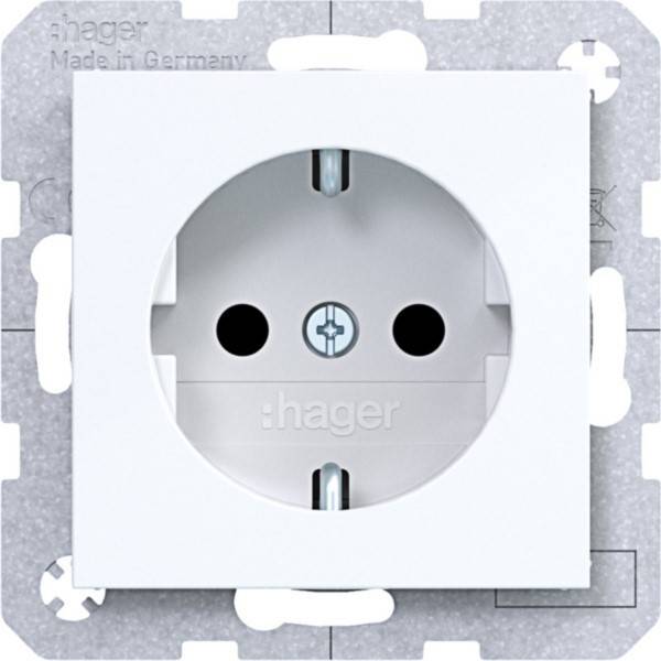 Hager Std. SCHUKO erh. BS SLKL WAS1400WG