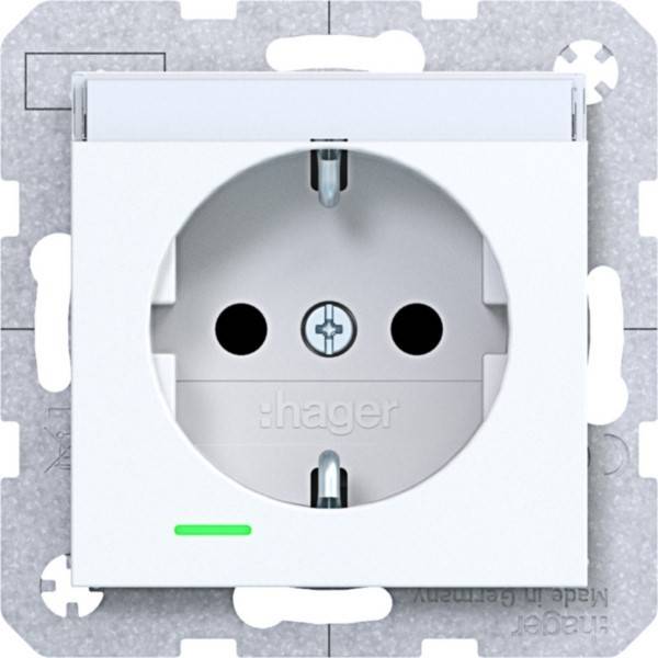 Hager Std. SCHUKO LED BF EHBS WAS1402WM