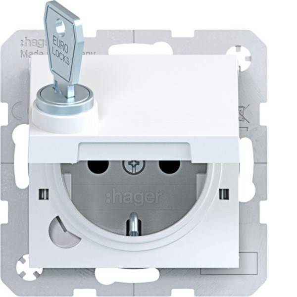 Hager SD SCHUKO KLD EHBS Ax/Cx WAS1415WG
